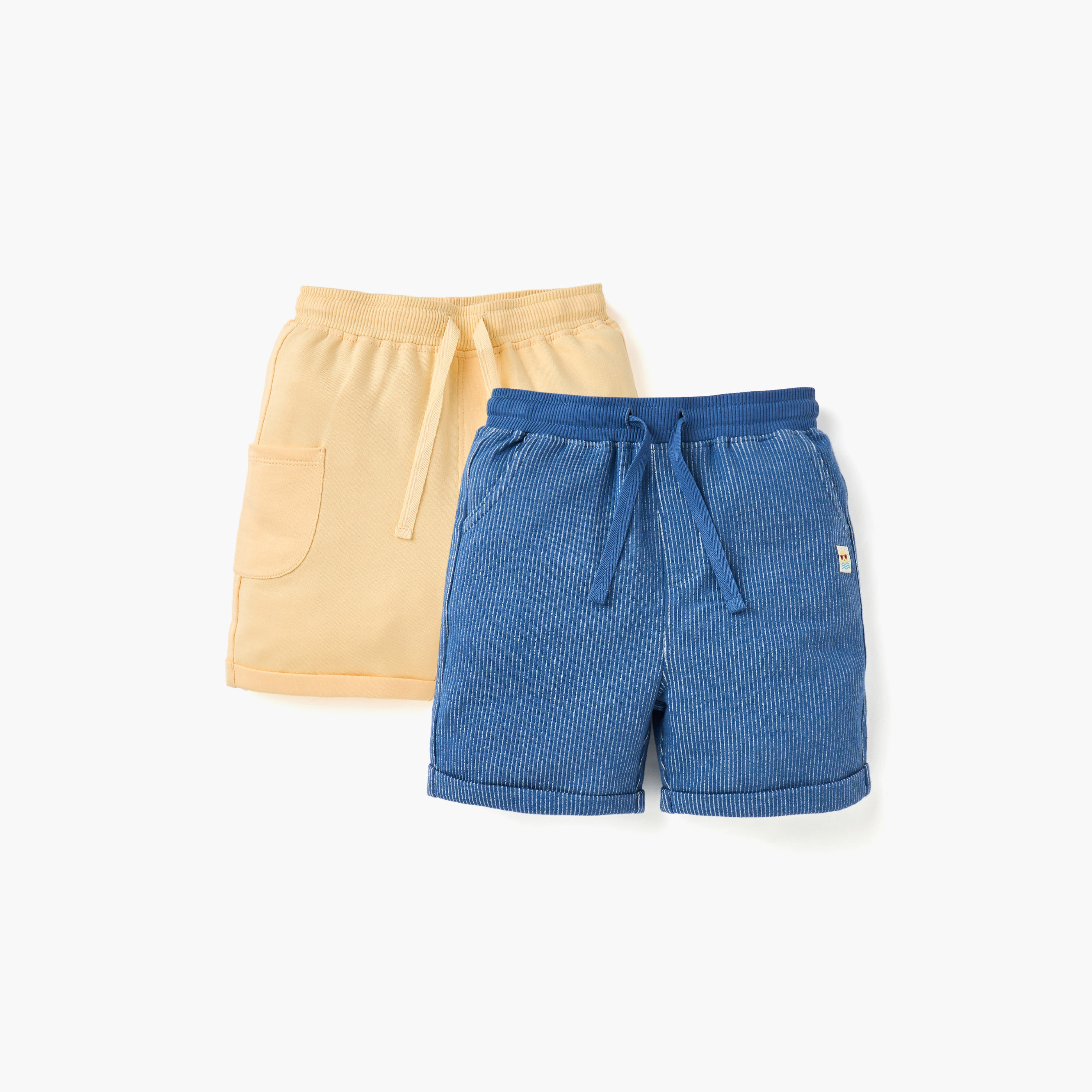 Pack of 2 - Juniors Assorted Shorts with Drawstring Closure-baby-boys-clothing-bottoms-shorts-image-1