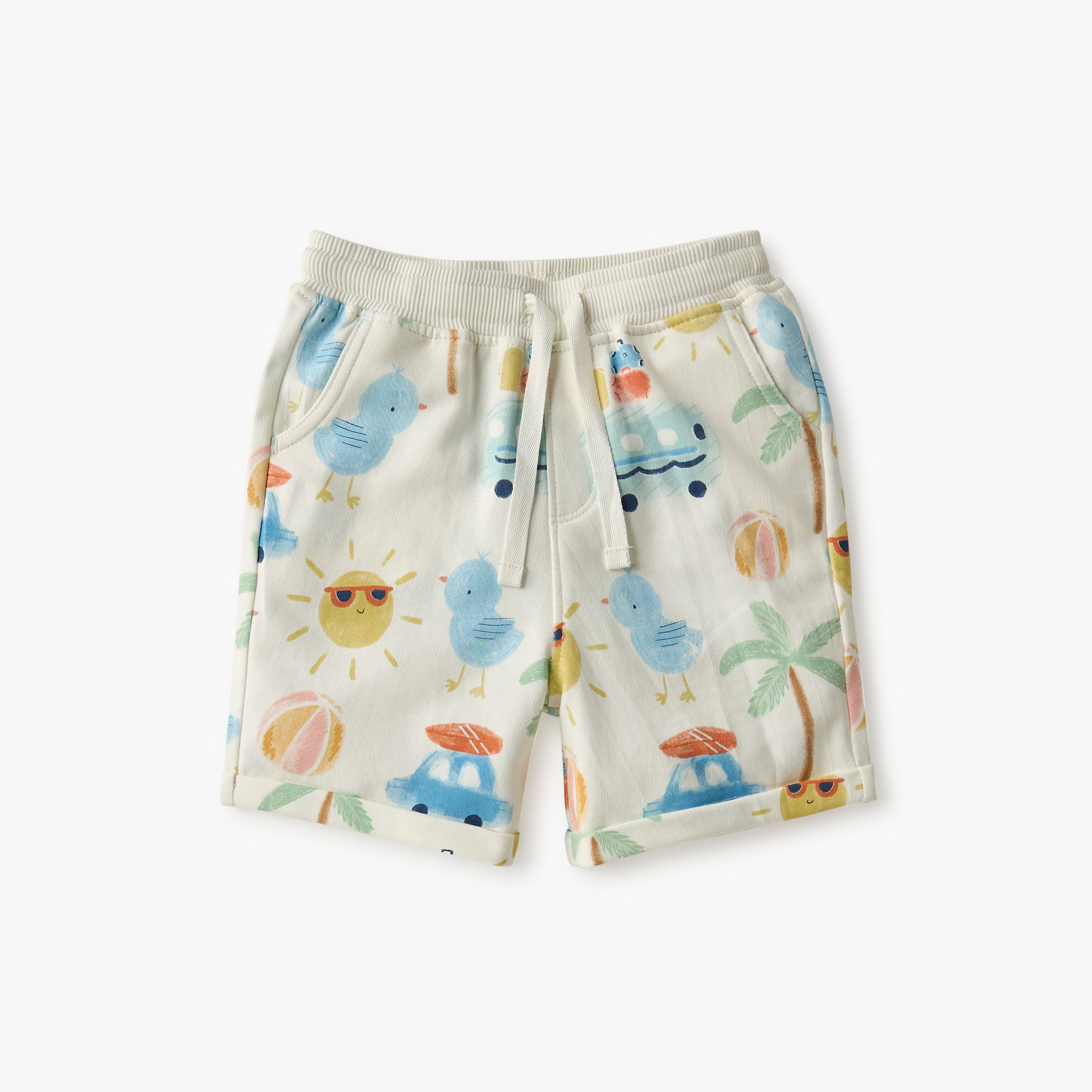 Juniors Printed Shorts with Drawstring Closure and Pockets - Set of 2-baby-boys-clothing-bottoms-shorts-image-2