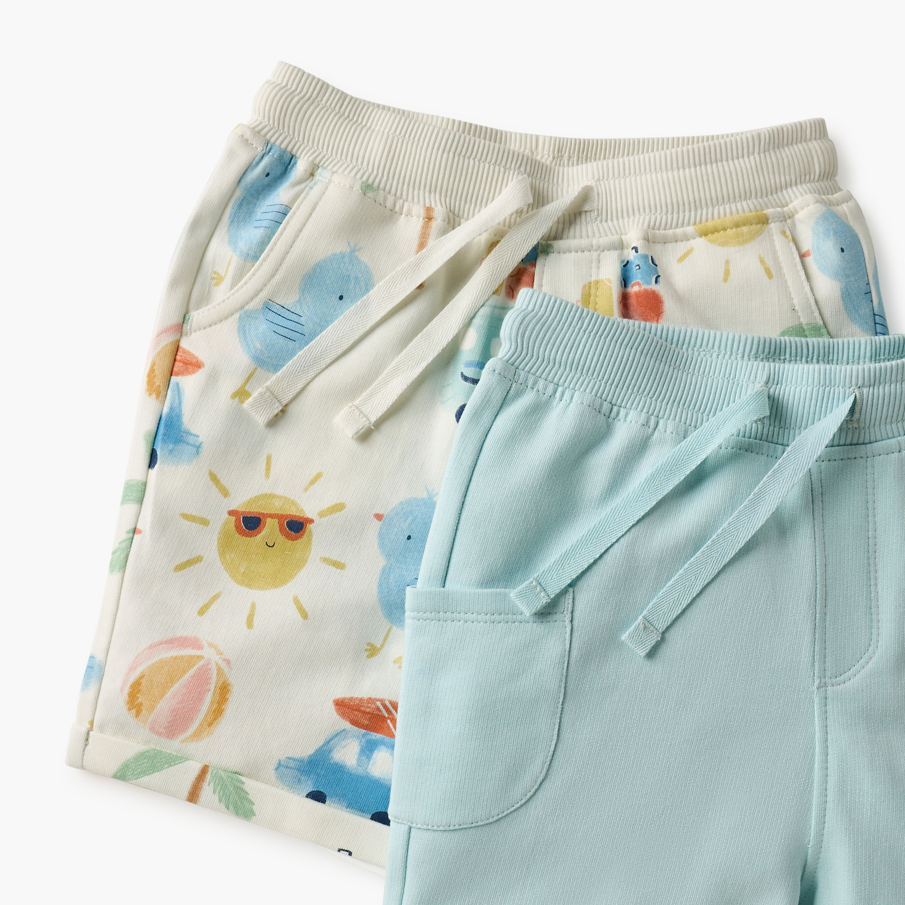 Juniors Printed Shorts with Drawstring Closure and Pockets - Set of 2-baby-boys-clothing-bottoms-shorts-image-4