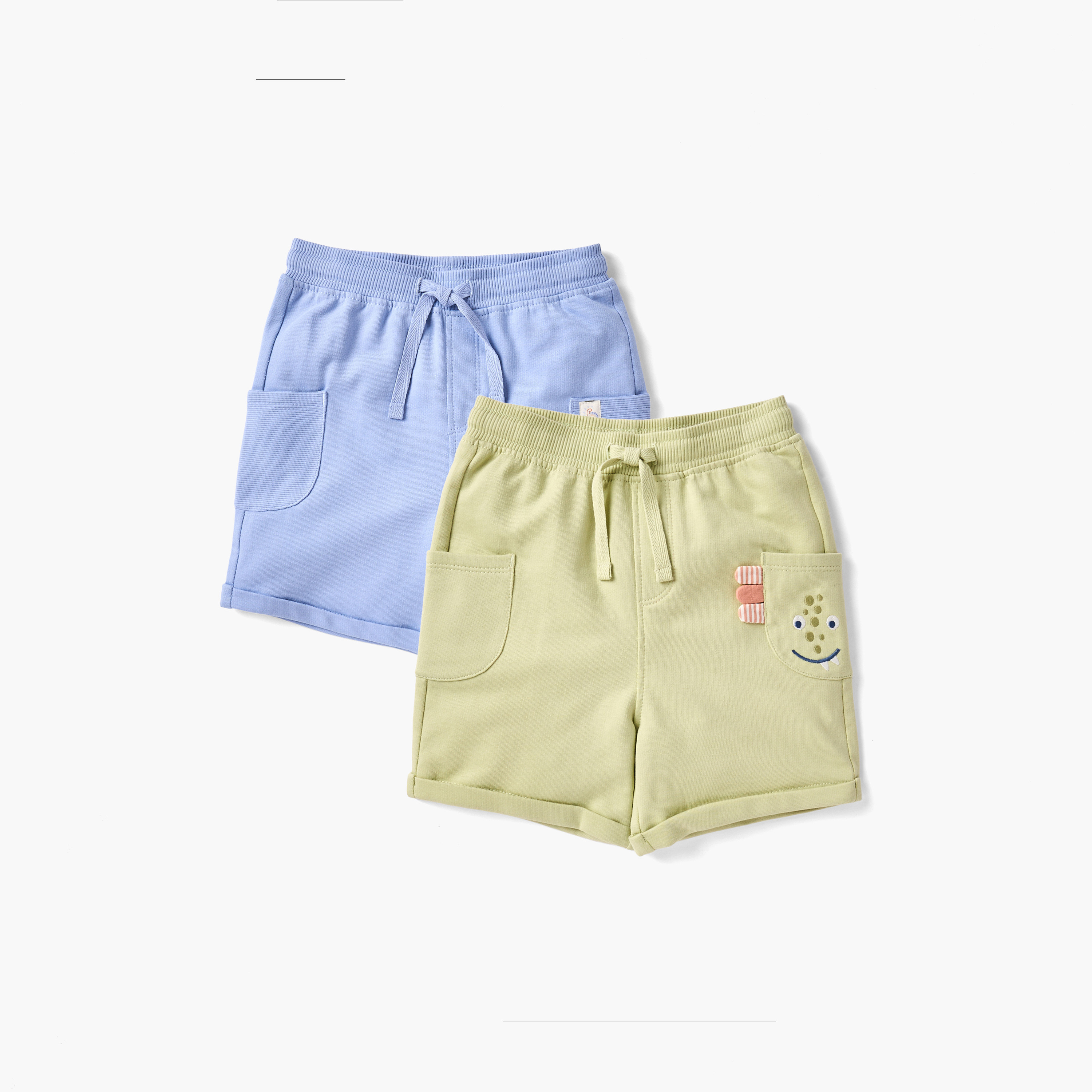 Juniors Assorted Shorts with Drawstring Closure - Set of 2-baby-boys-clothing-bottoms-shorts-image-1