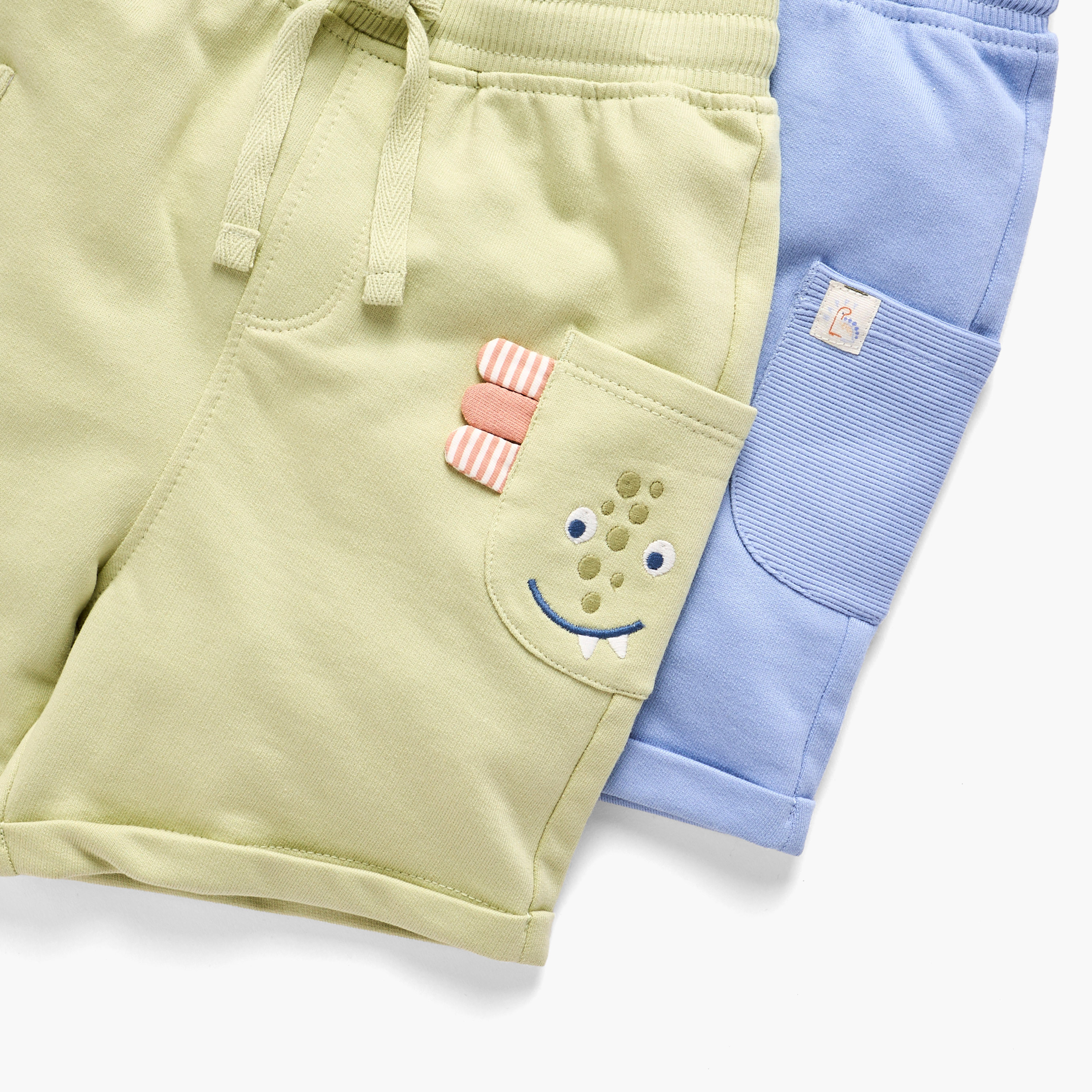 شورتات متنوعة برباط إغلاق من جونيورز - طقم من قطعتين-baby-boys-clothing-bottoms-shorts-image-5