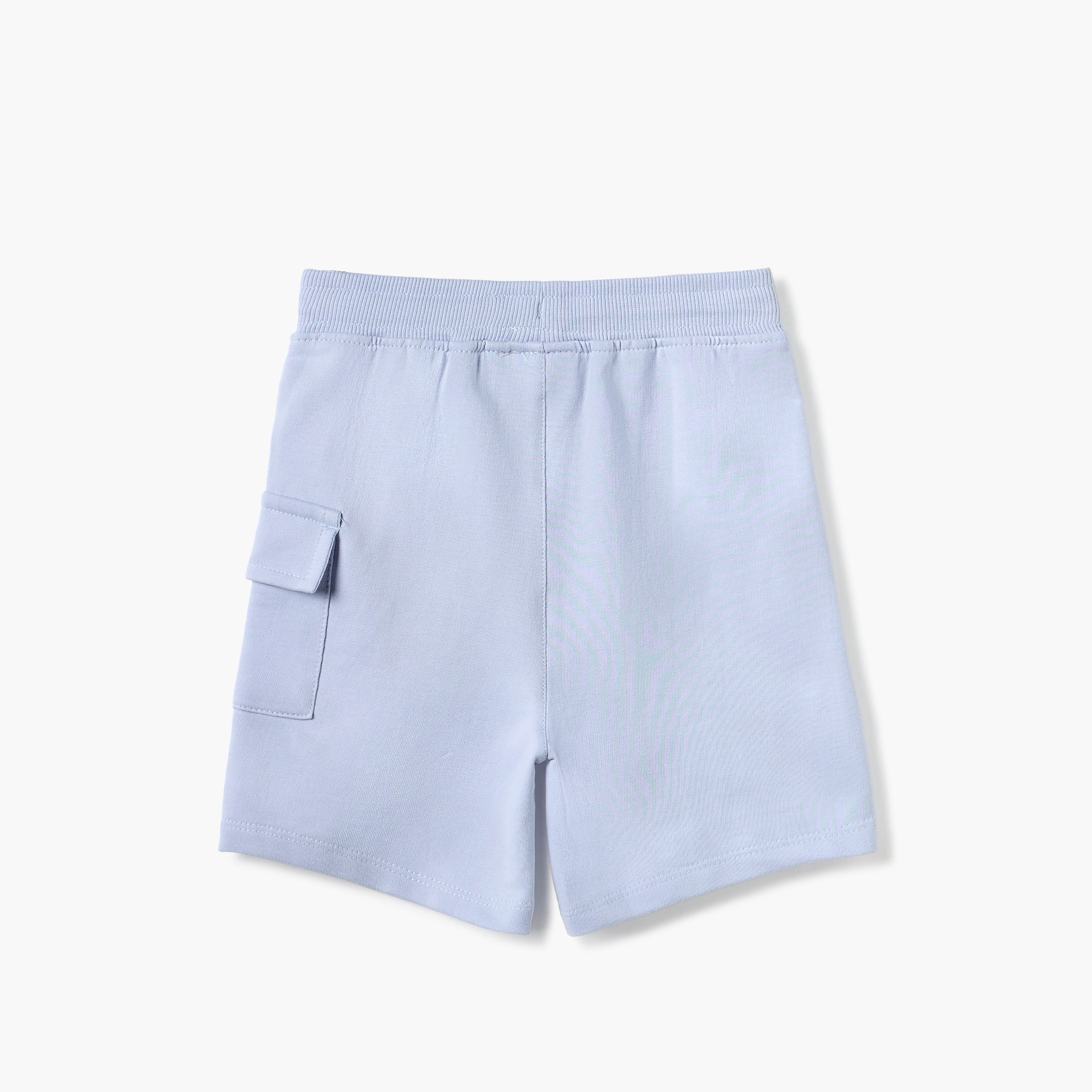 Juniors Solid Shorts with Pockets and Drawstring Closure-baby-boys-clothing-bottoms-shorts-image-2