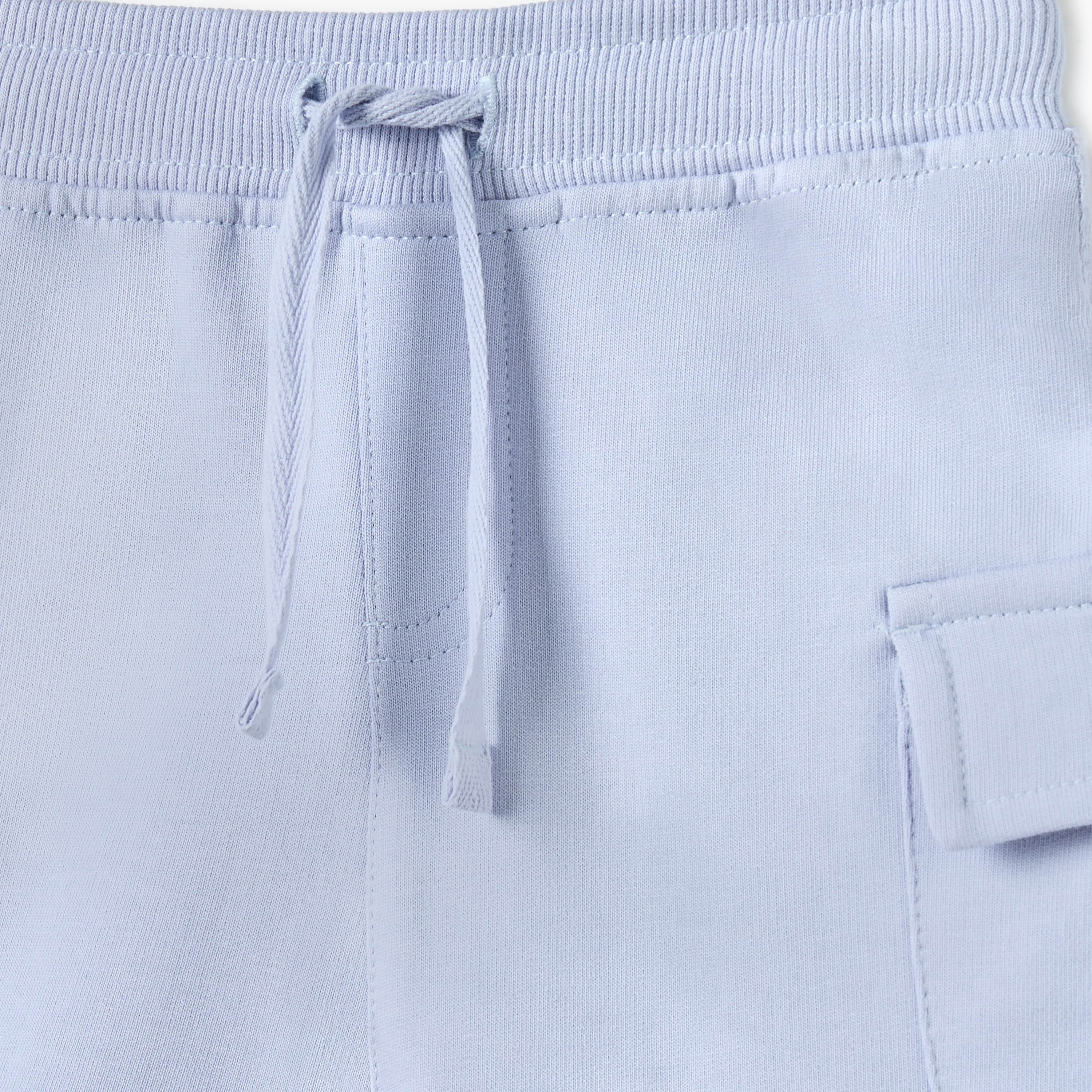 Juniors Solid Shorts with Pockets and Drawstring Closure-baby-boys-clothing-bottoms-shorts-image-3