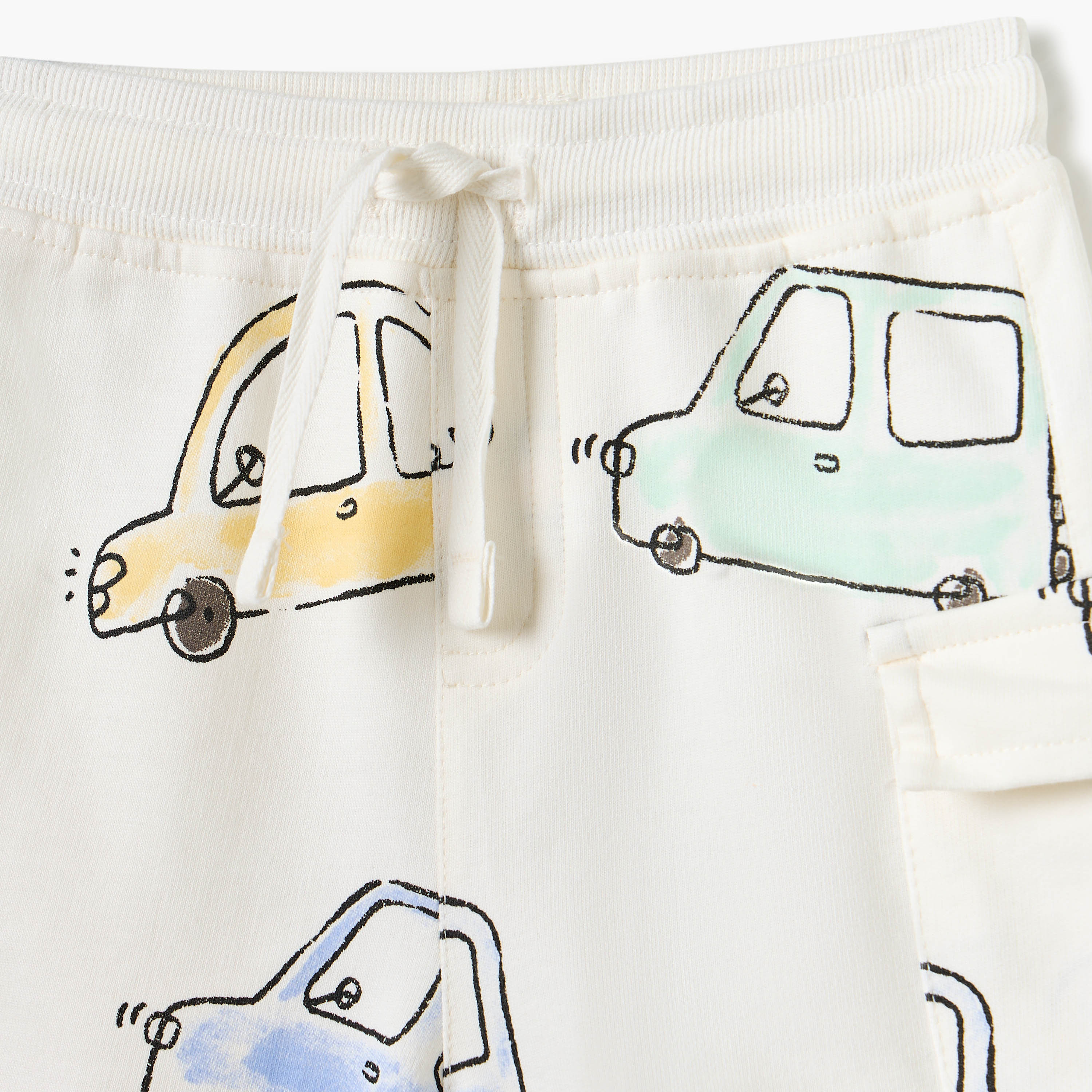 Juniors All-Over Car Print Shorts with Drawstring Closure and Pockets-baby-boys-clothing-bottoms-shorts-image-3
