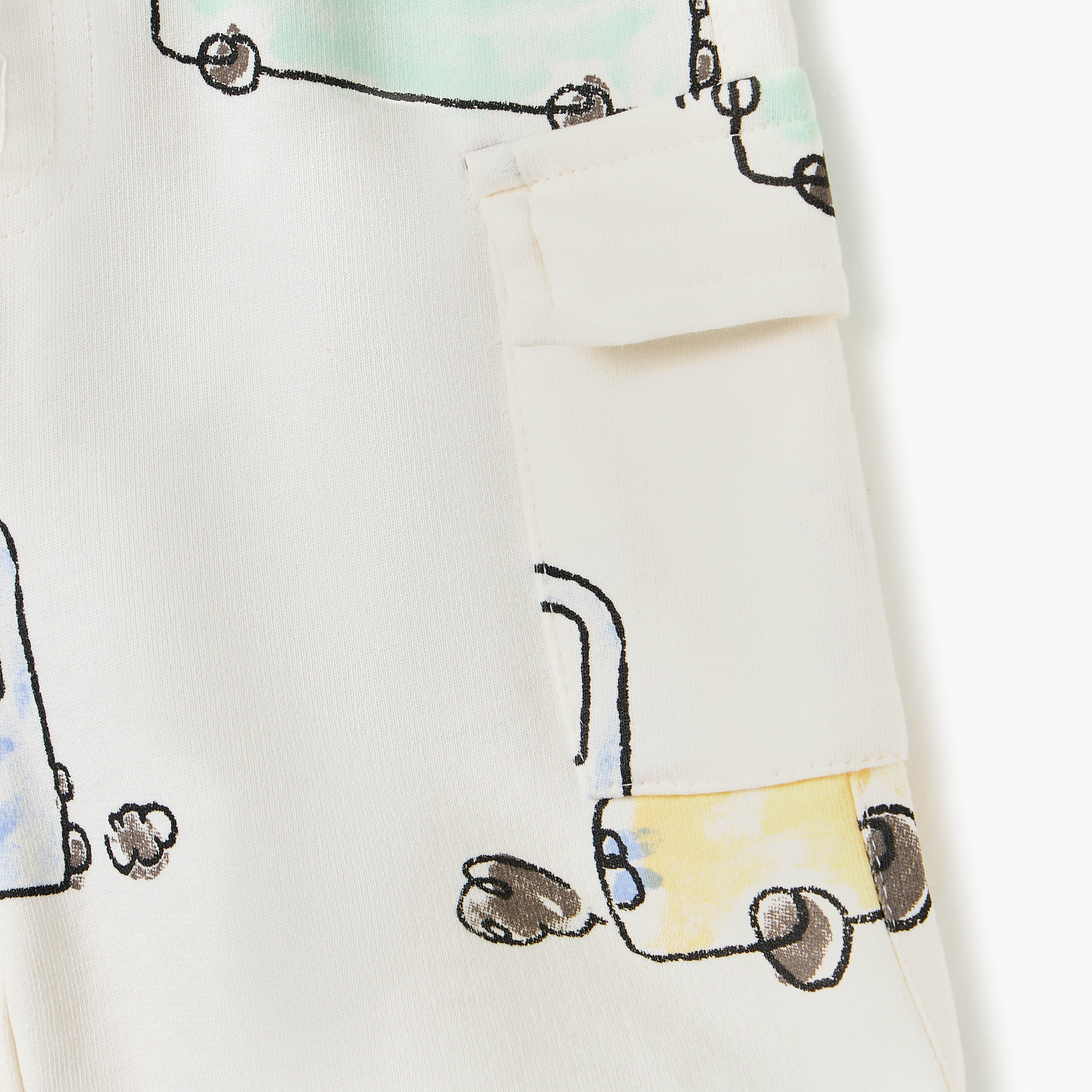 Juniors All-Over Car Print Shorts with Drawstring Closure and Pockets-baby-boys-clothing-bottoms-shorts-image-4