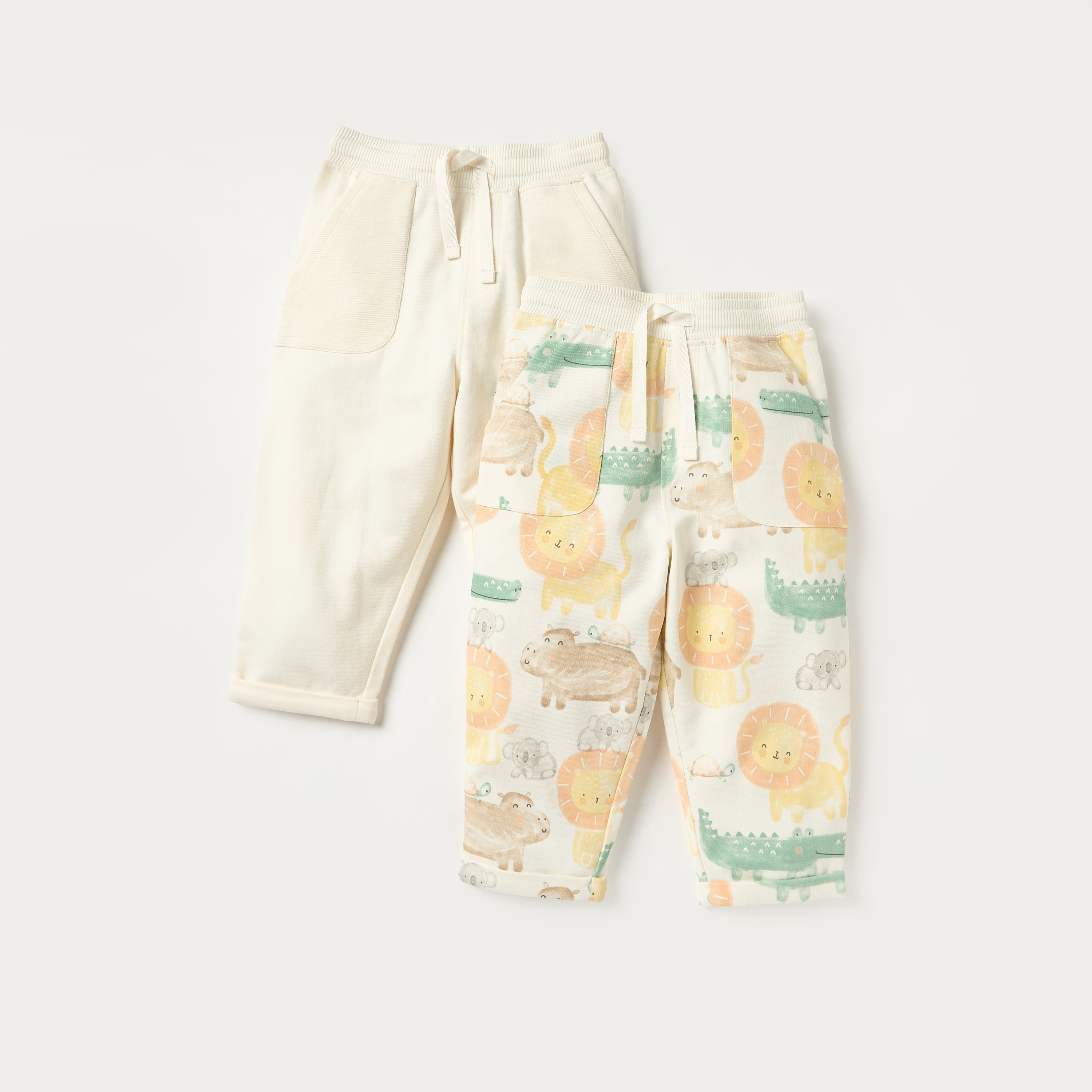 Juniors Assorted Pull-On Jog Pants with Drawstring Closure - Set of 2-baby-boys-clothing-bottoms-joggersandtrackpants-image-1