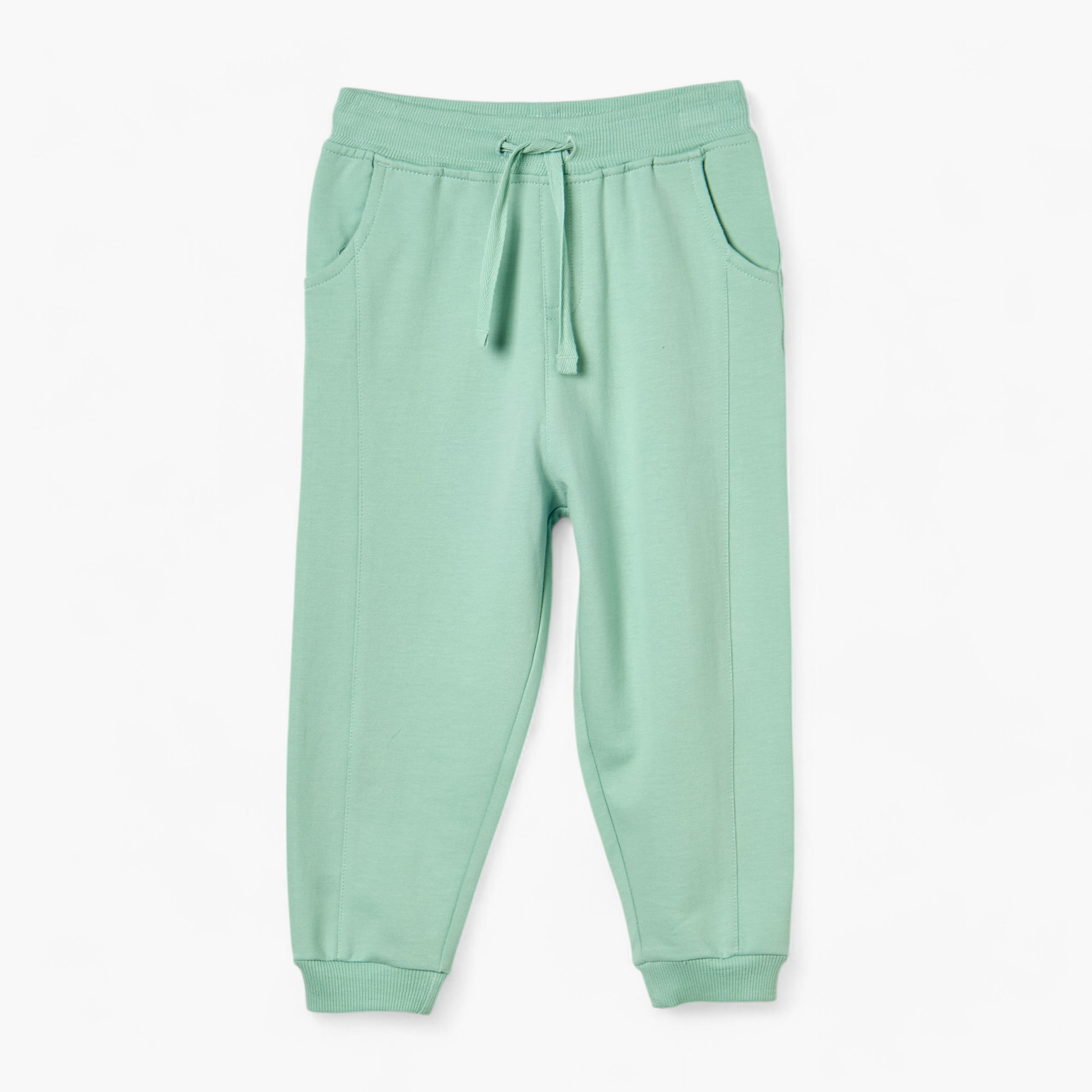 Juniors Solid Joggers with Elasticated Drawstring Closure and Pockets-baby-boys-clothing-bottoms-joggersandtrackpants-image-1