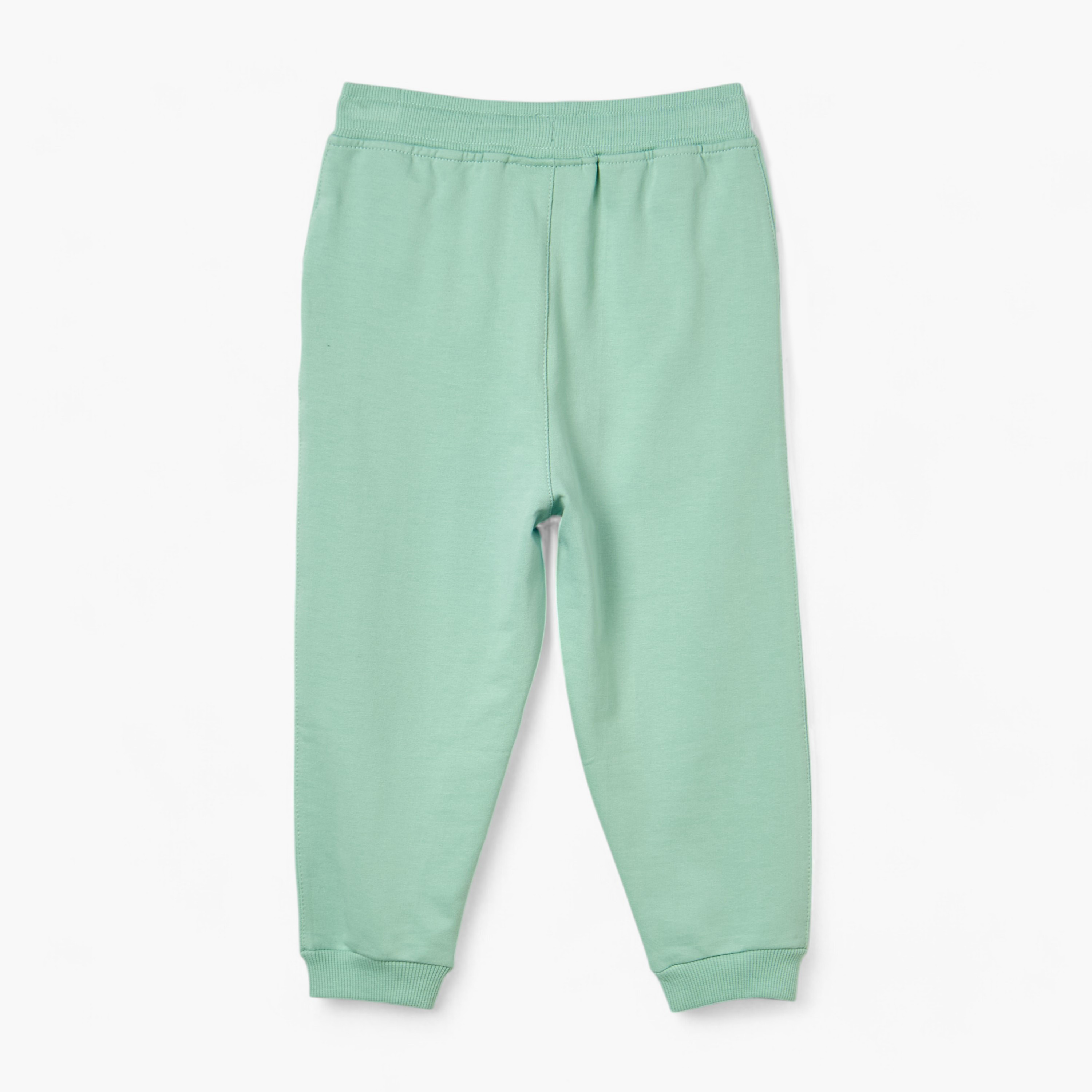 Juniors Solid Joggers with Elasticated Drawstring Closure and Pockets-baby-boys-clothing-bottoms-joggersandtrackpants-image-4