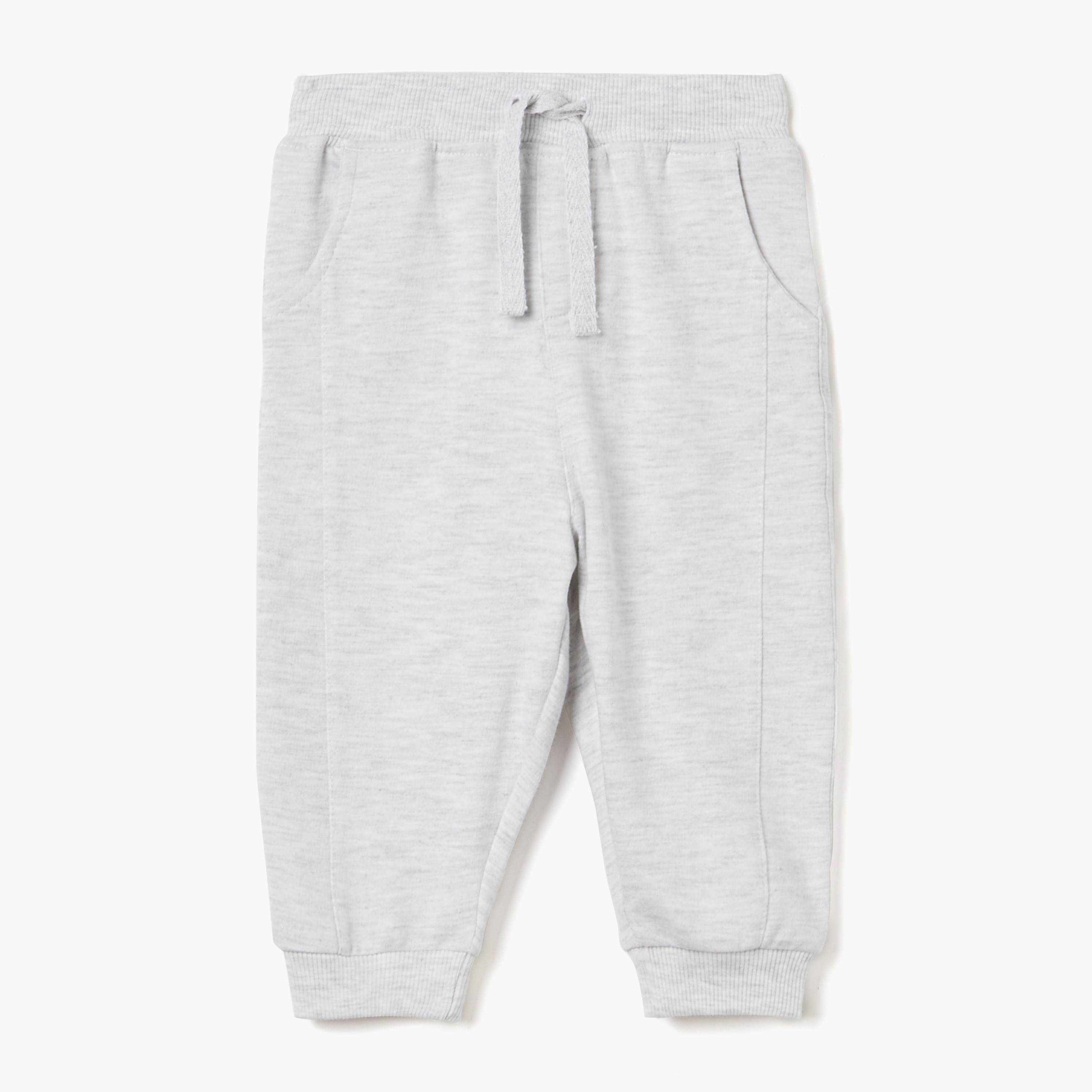 Juniors Solid Joggers with Drawstring Closure-baby-boys-clothing-bottoms-joggersandtrackpants-image-1