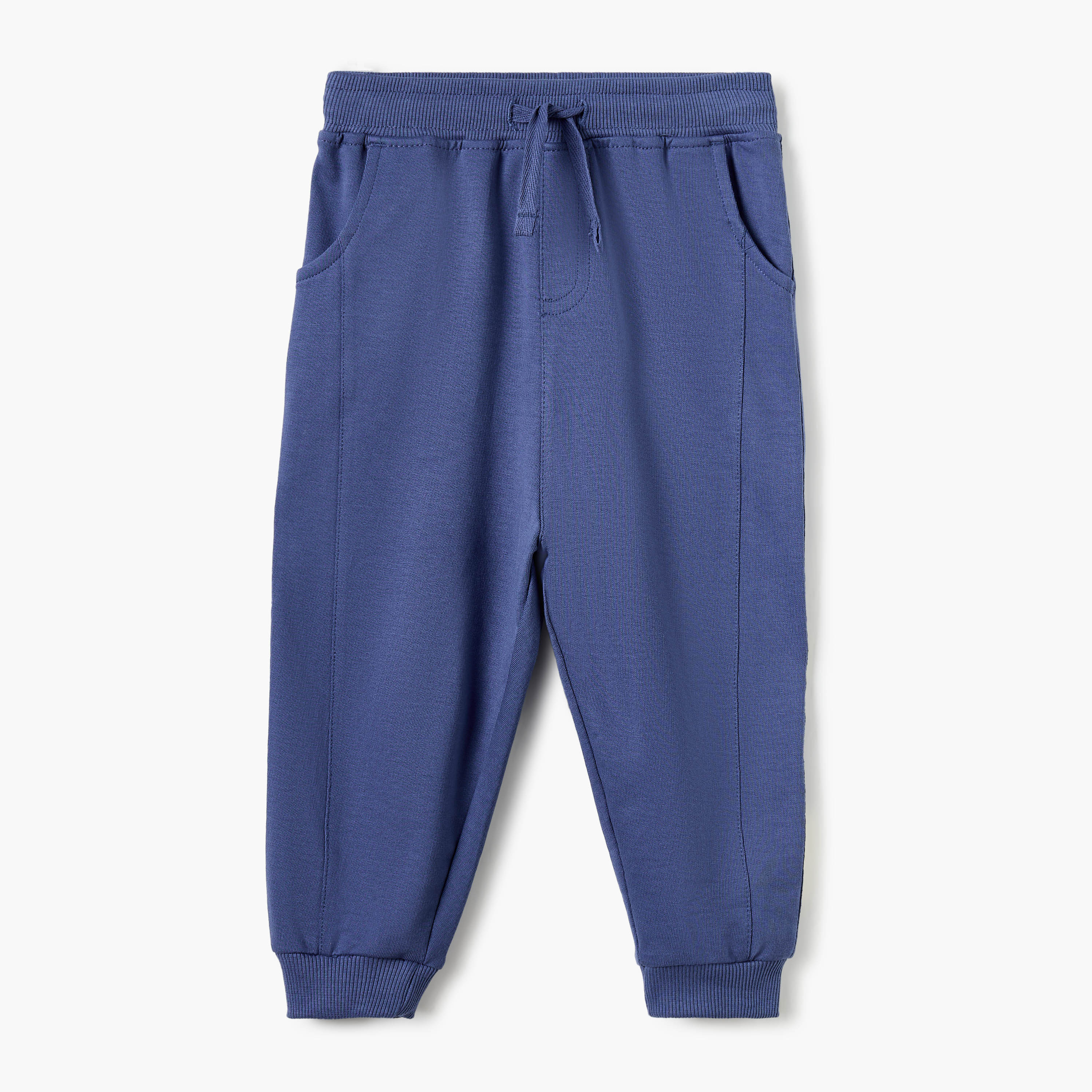 Juniors Solid Joggers with Drawstring Closure and Pockets-baby-boys-clothing-bottoms-joggersandtrackpants-image-1