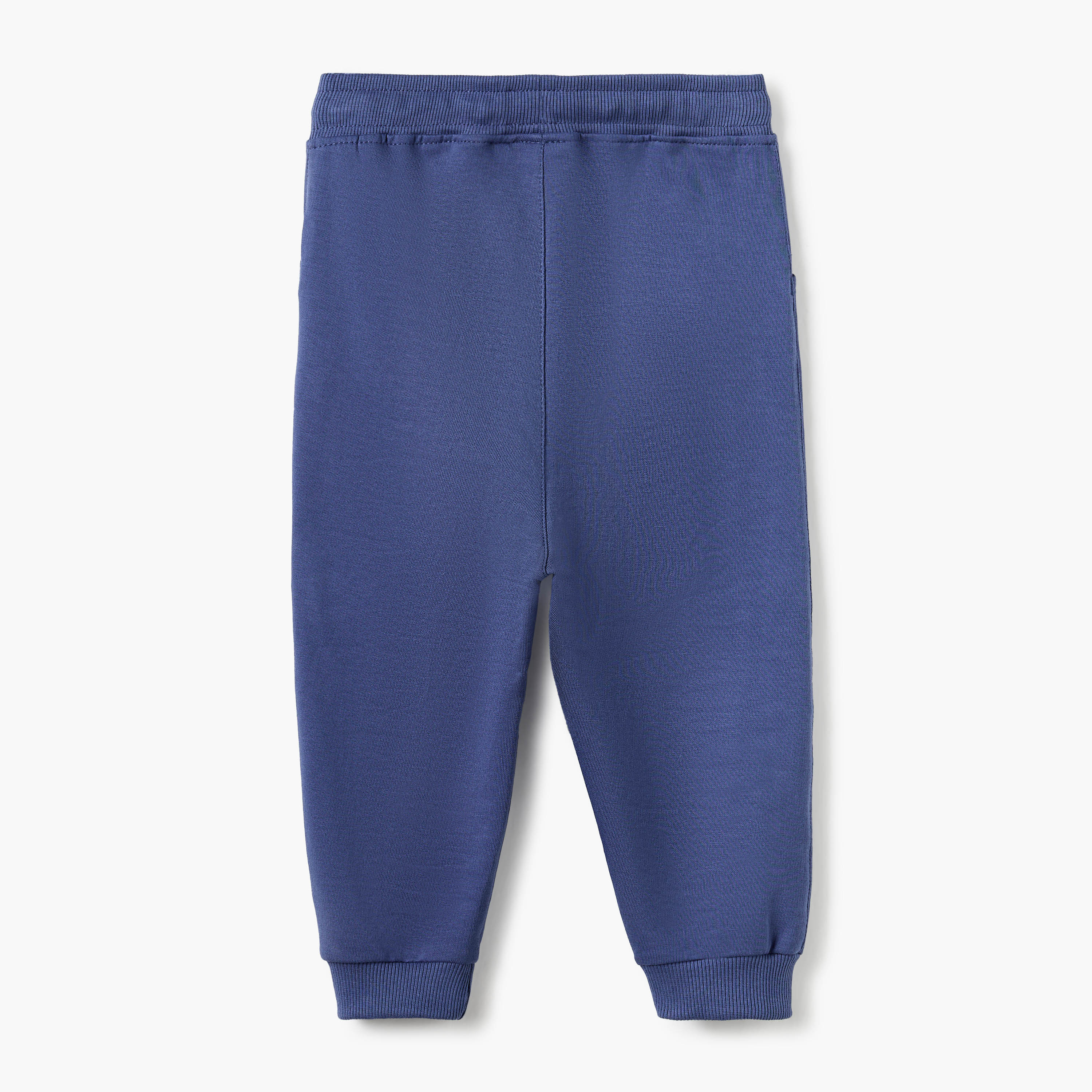 Juniors Solid Joggers with Drawstring Closure and Pockets-baby-boys-clothing-bottoms-joggersandtrackpants-image-2