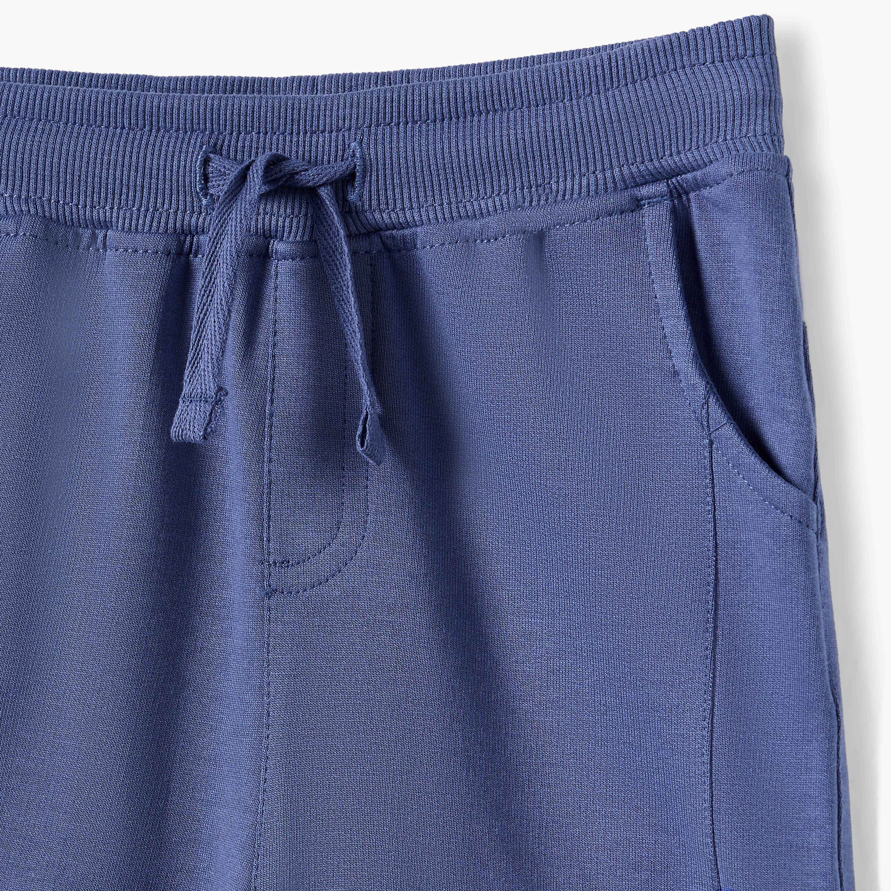Juniors Solid Joggers with Drawstring Closure and Pockets-baby-boys-clothing-bottoms-joggersandtrackpants-image-3