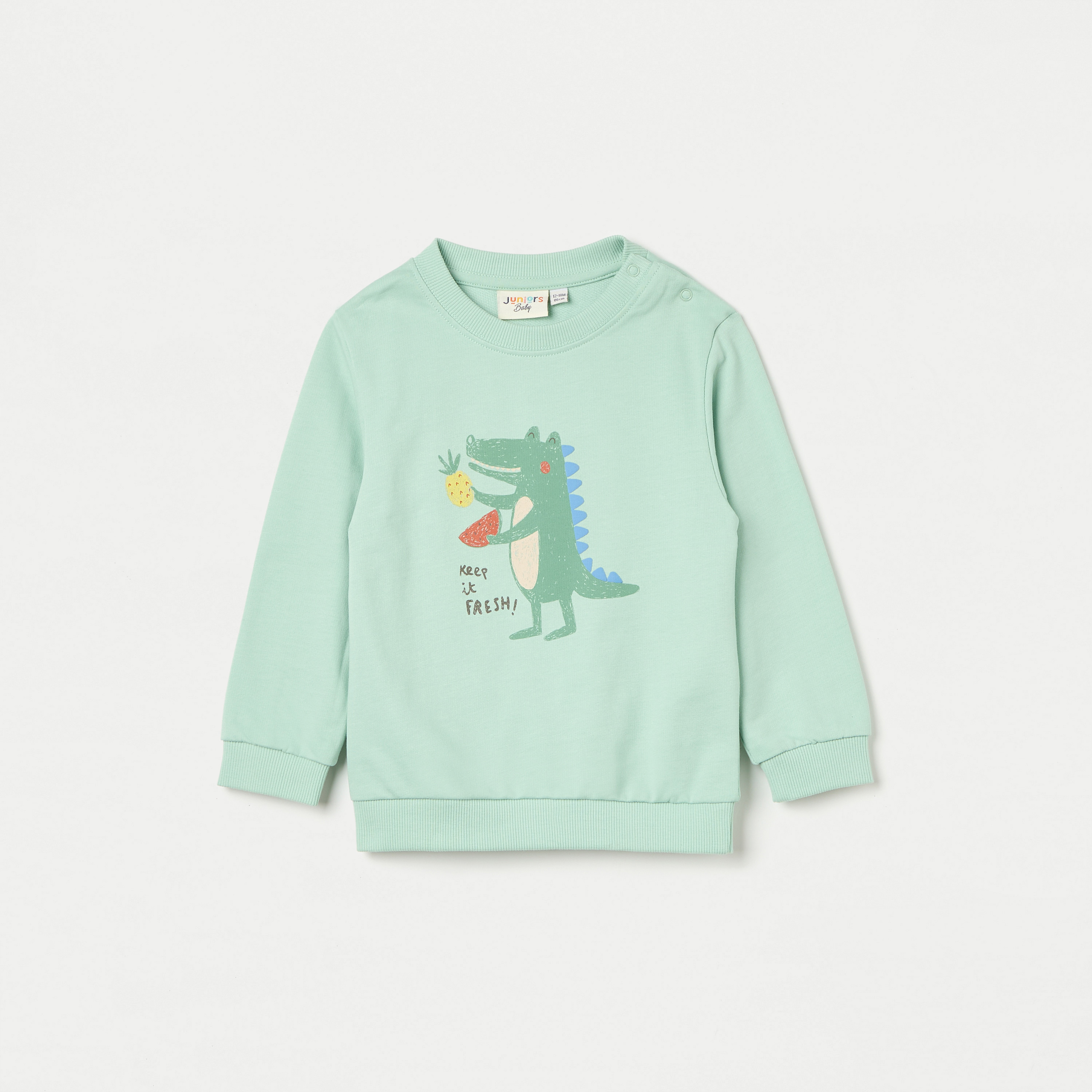 Juniors Printed Sweatshirt with Long Sleeves-baby-boys-clothing-sweatshirts-image-1