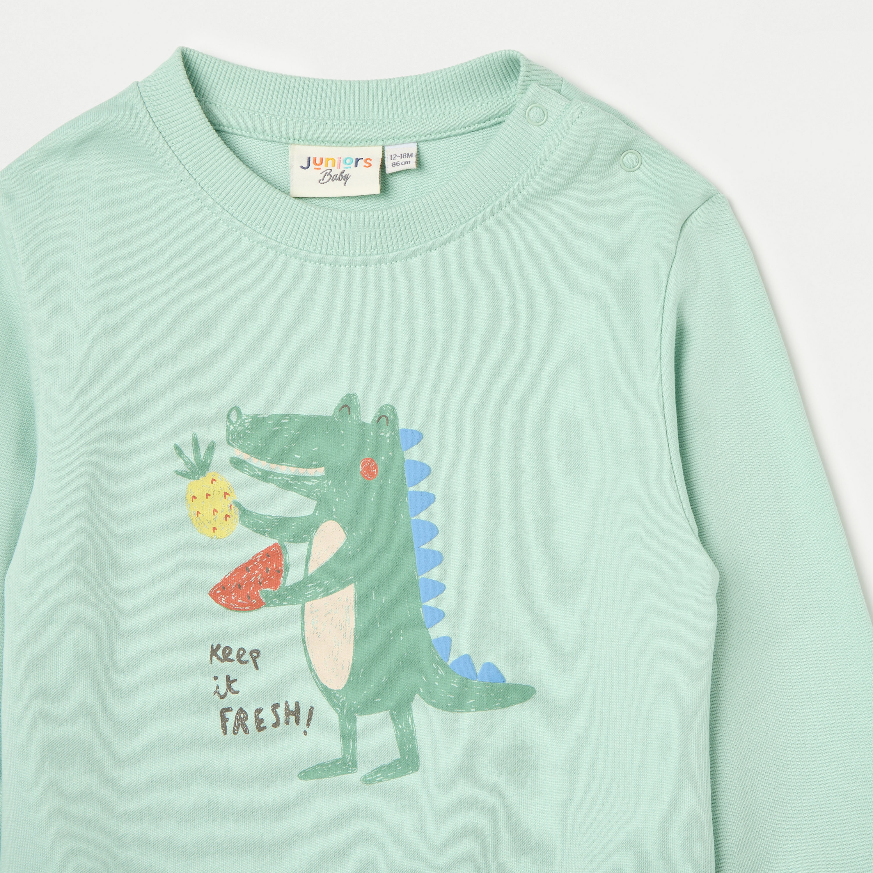 Juniors Printed Sweatshirt with Long Sleeves-baby-boys-clothing-sweatshirts-image-2