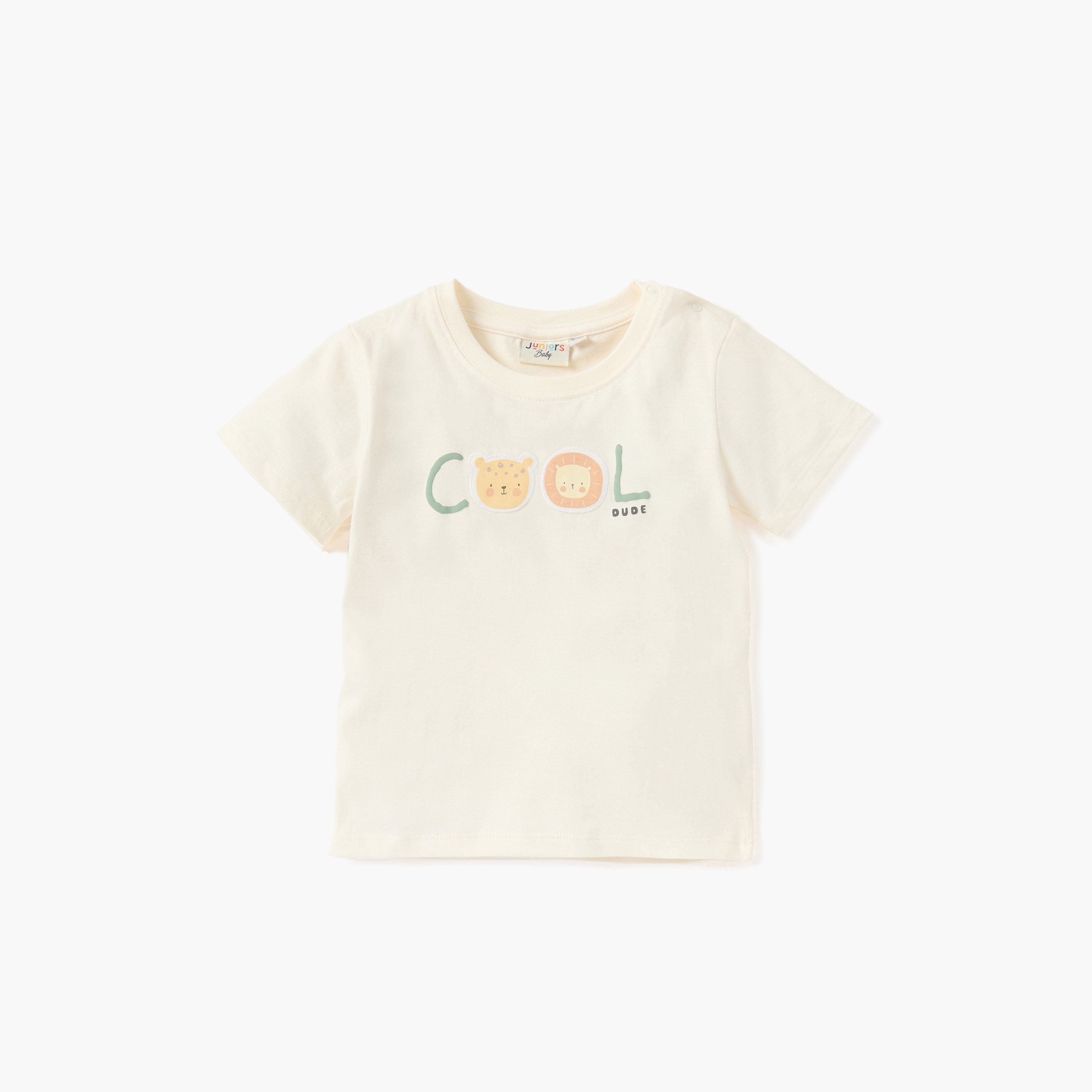Juniors Applique Detail T-shirt and Dungarees Set-baby-boys-clothing-setsandcoords-image-2