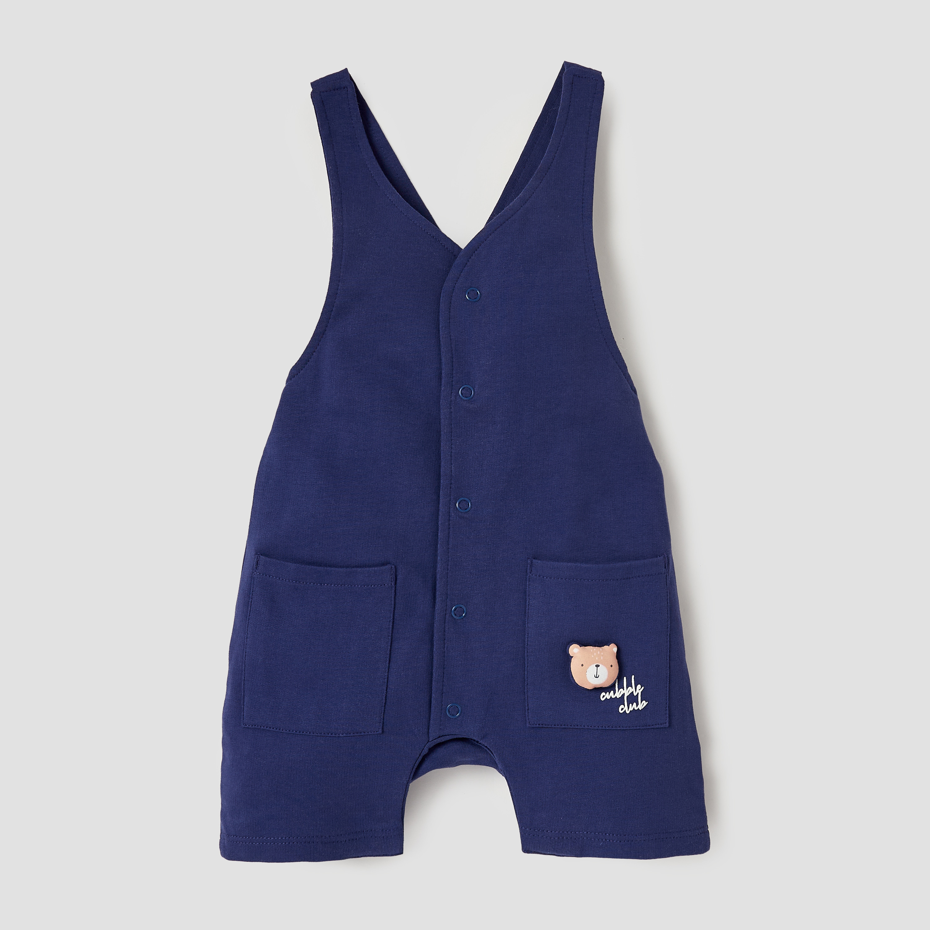 Juniors Boys Dungaree and T-shirt Set with Bear Print - Cotton - Short Sleeves - Crew Neck-baby-boys-clothing-setsandcoords-image-3