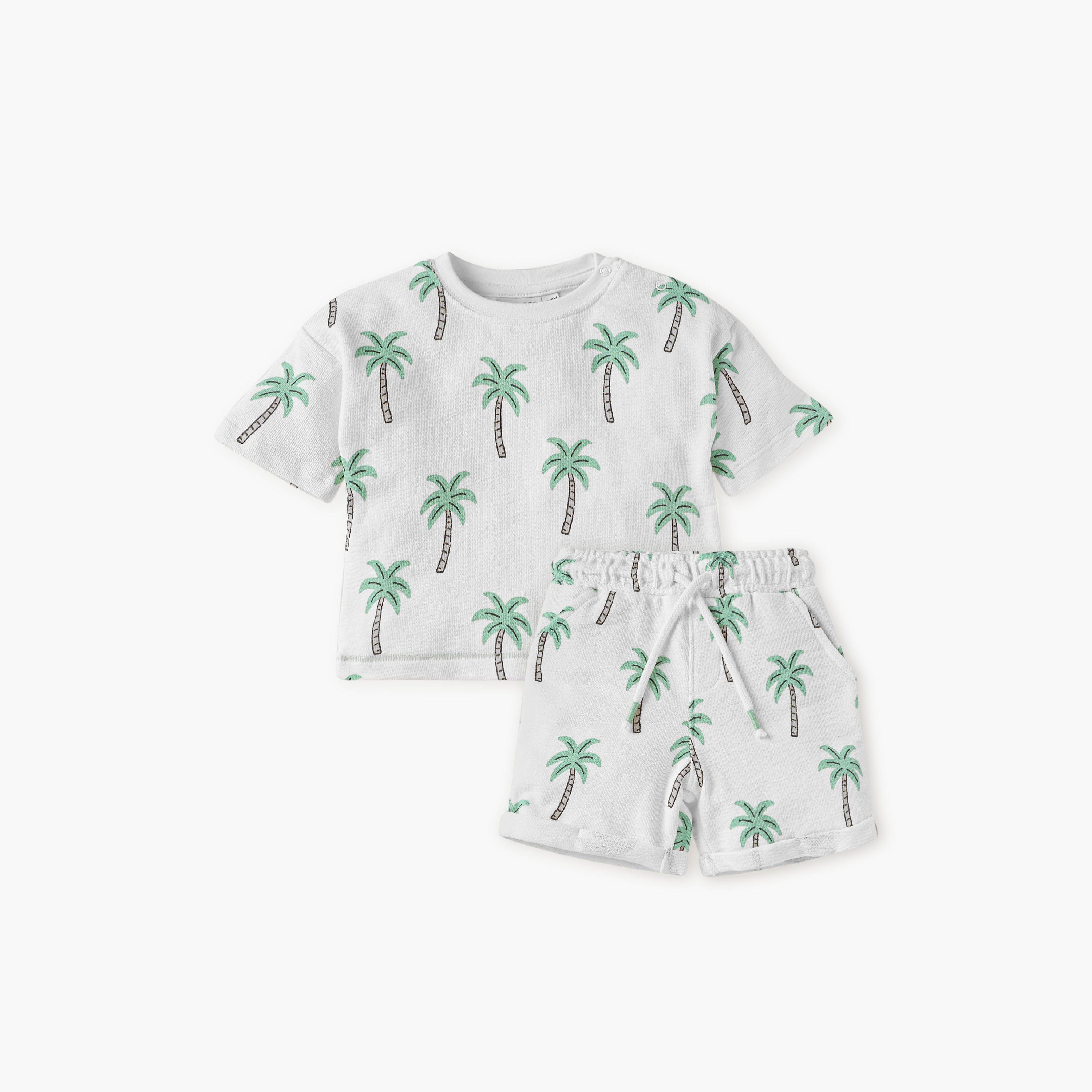 طقم تيشيرت وشورت بطبعات شجرة النخيل من ديزني-baby-boys-clothing-setsandcoords-image-1