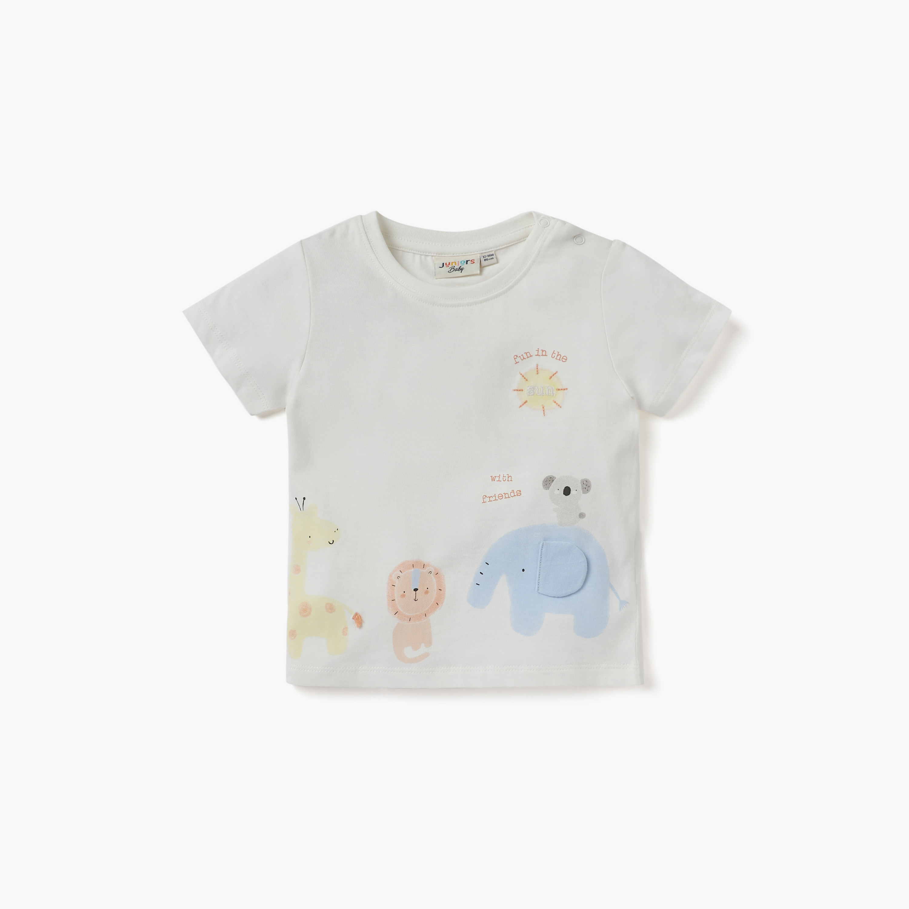 Juniors 3-Piece Animal Print T-shirt and Shorts Set-baby-boys-clothing-setsandcoords-image-3