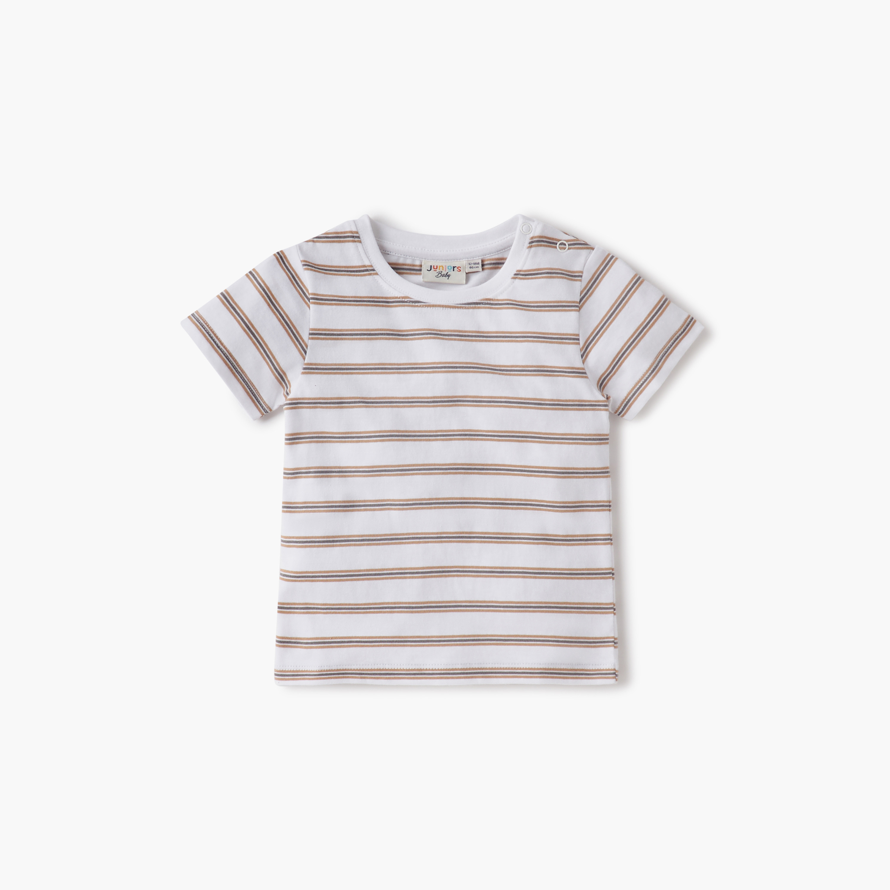Juniors Striped T-shirt and Dungaree Set-baby-boys-clothing-setsandcoords-image-2