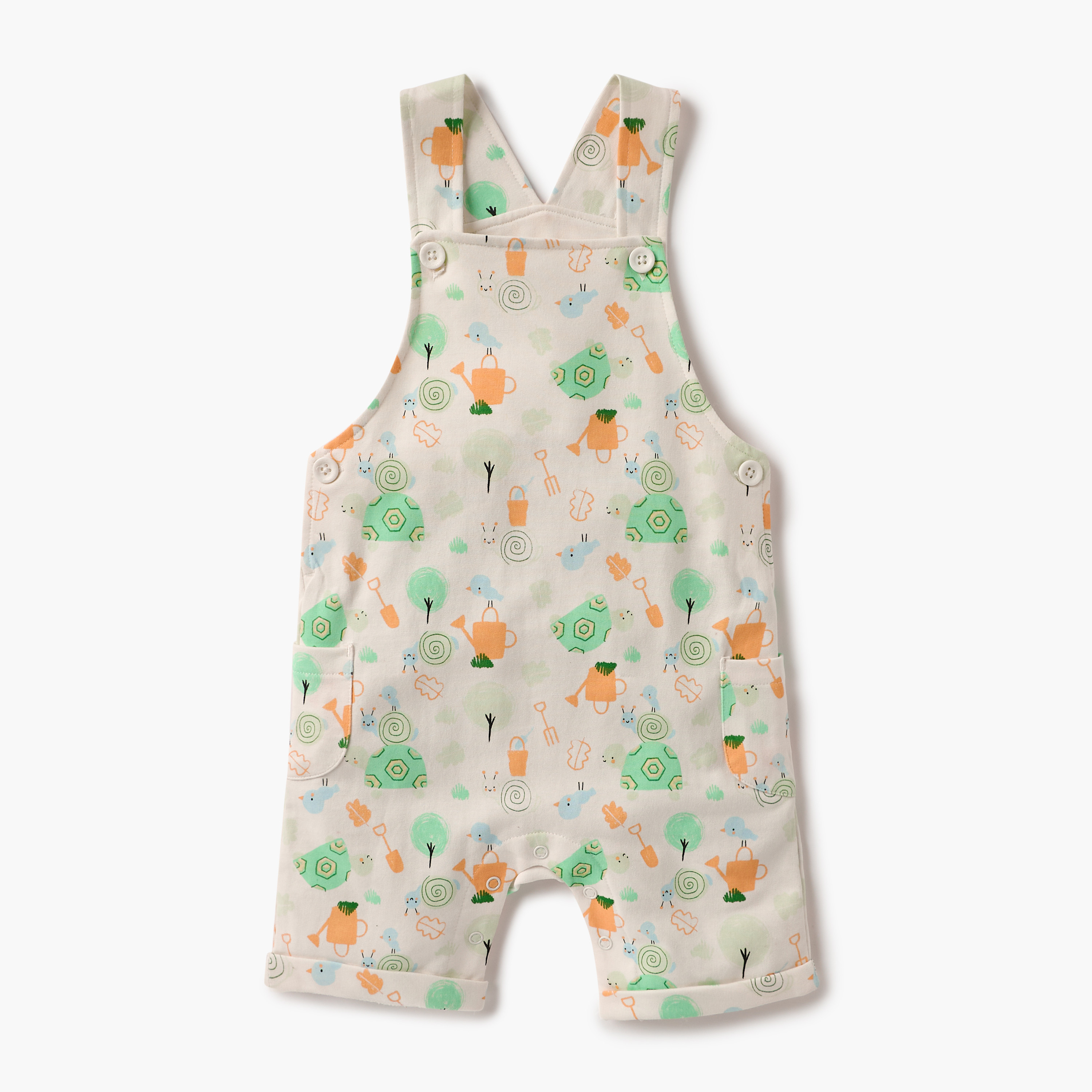 Juniors Printed Dungaree and T-shirt Set-baby-boys-clothing-setsandcoords-image-2