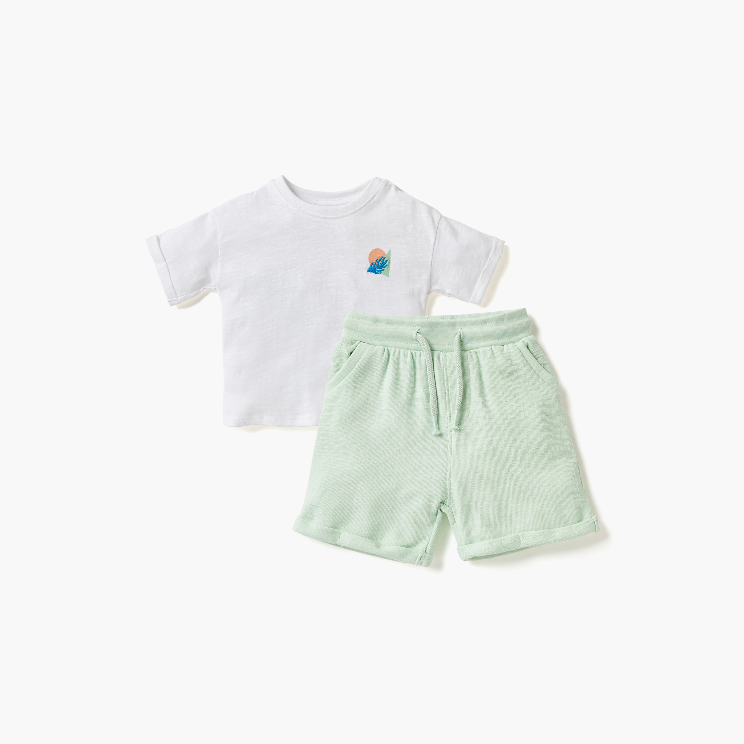 طقم تيشيرت بأكمام قصيرة وشورت من جونيورز-baby-boys-clothing-setsandcoords-image-1