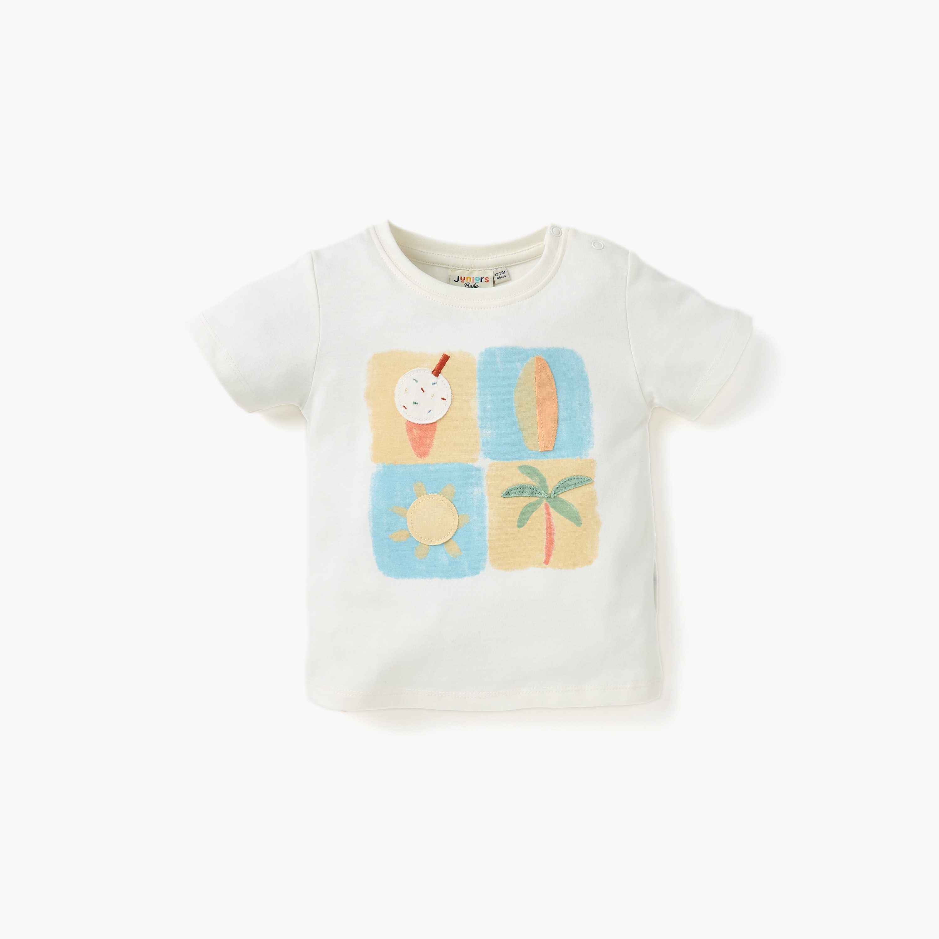 طقم 2 تيشيرت وشورت بطبعات من جونيورز-baby-boys-clothing-setsandcoords-image-6