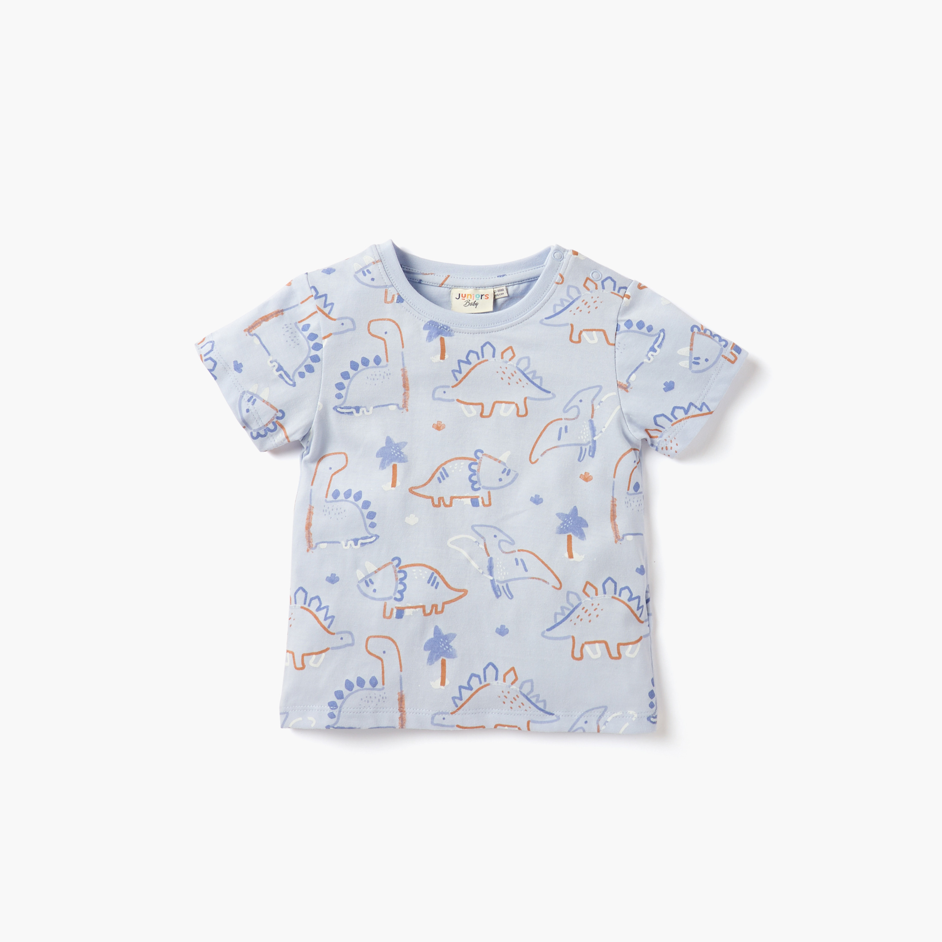 Juniors 3-Piece Dinosaur Print T-shirt and Shorts Set-baby-boys-clothing-setsandcoords-image-2