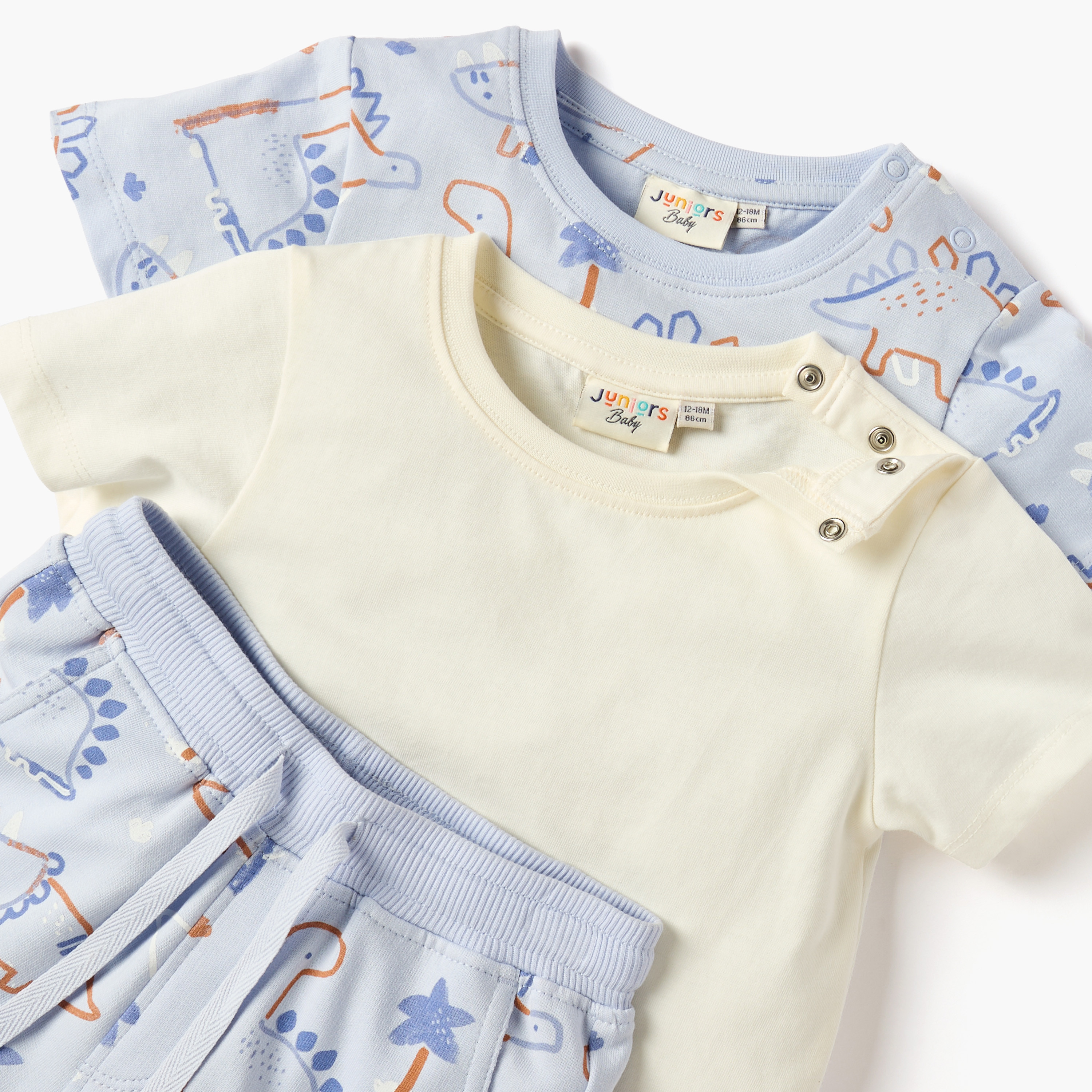 Juniors 3-Piece Dinosaur Print T-shirt and Shorts Set-baby-boys-clothing-setsandcoords-image-5