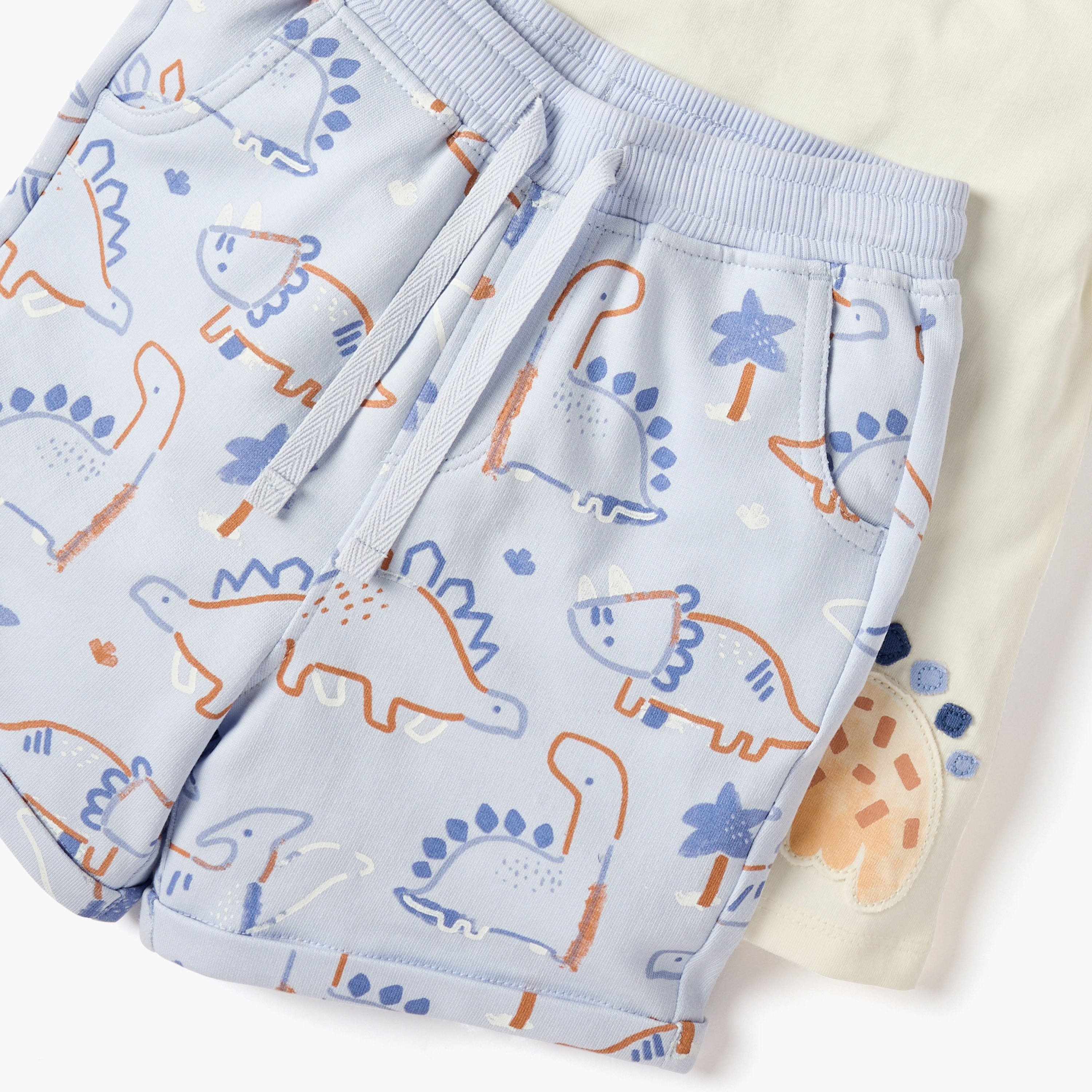 Juniors 3-Piece Dinosaur Print T-shirt and Shorts Set-baby-boys-clothing-setsandcoords-image-6