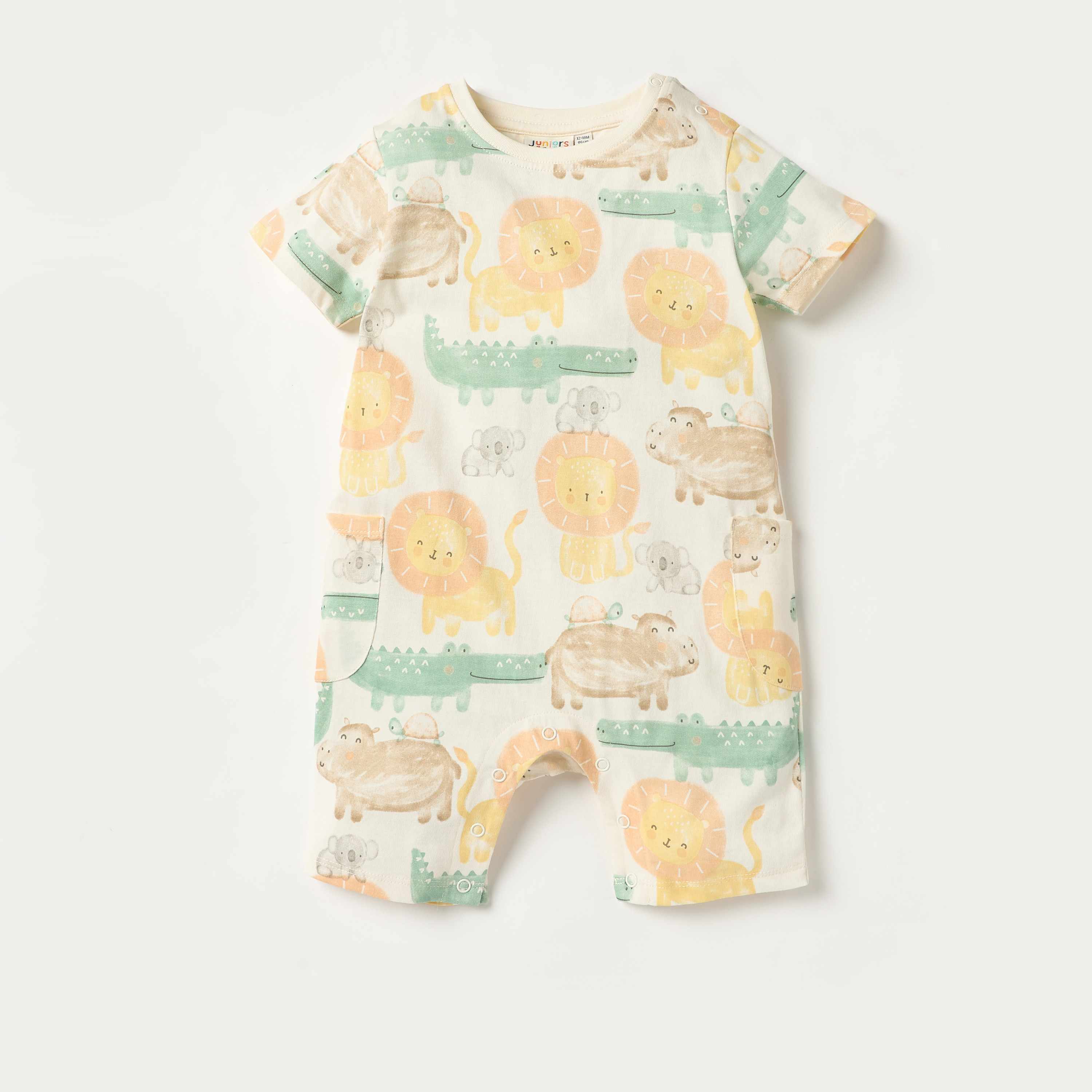 Juniors Animal Print Rompers with Short Sleeves - Set of 2-baby-boys-clothing-multipacks-image-2