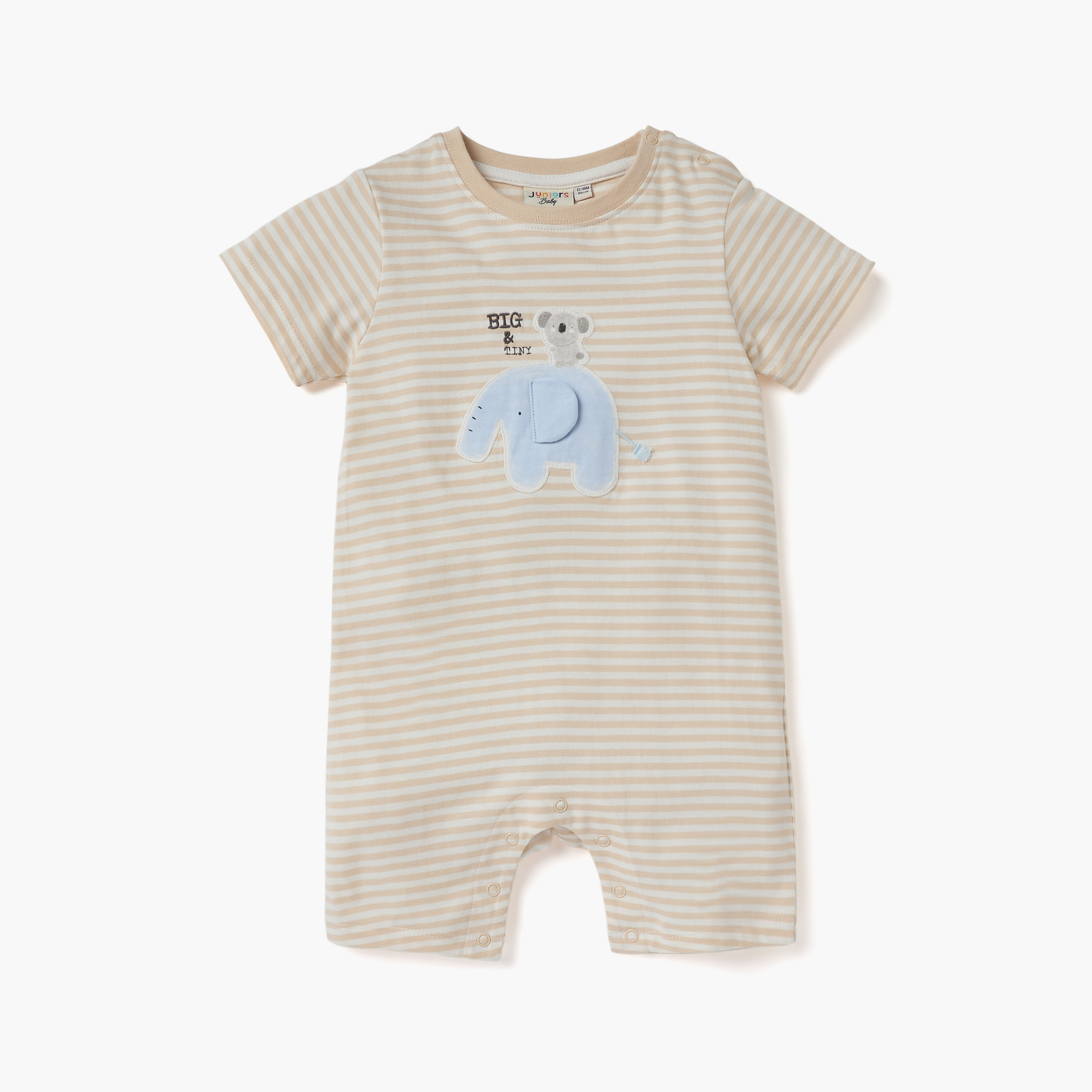 Juniors Applique Detail Romper with Short Sleeves - Set of 2-baby-boys-clothing-rompers-image-3
