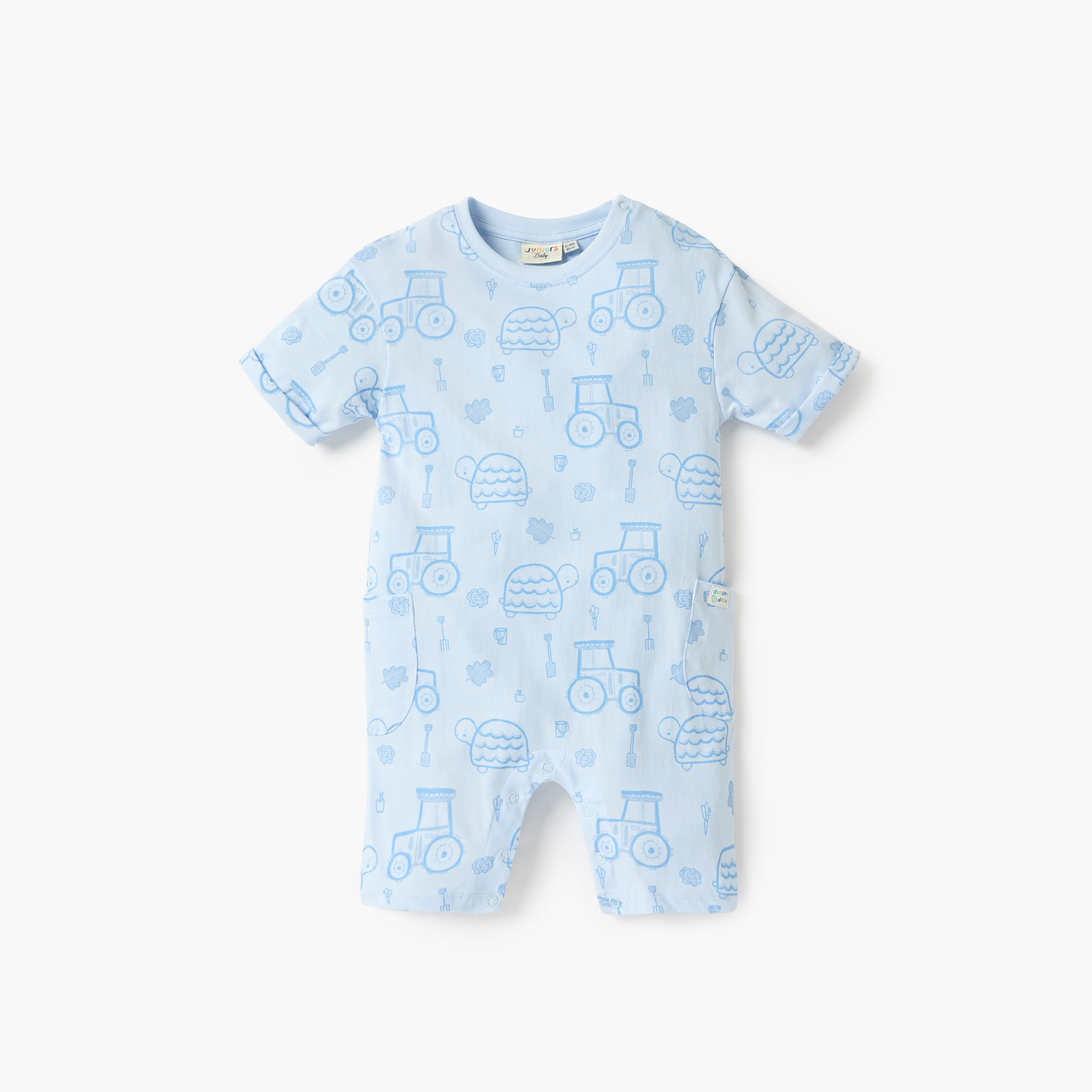 Juniors Printed Romper with Short Sleeves - Set of 2-baby-boys-clothing-rompers-image-2