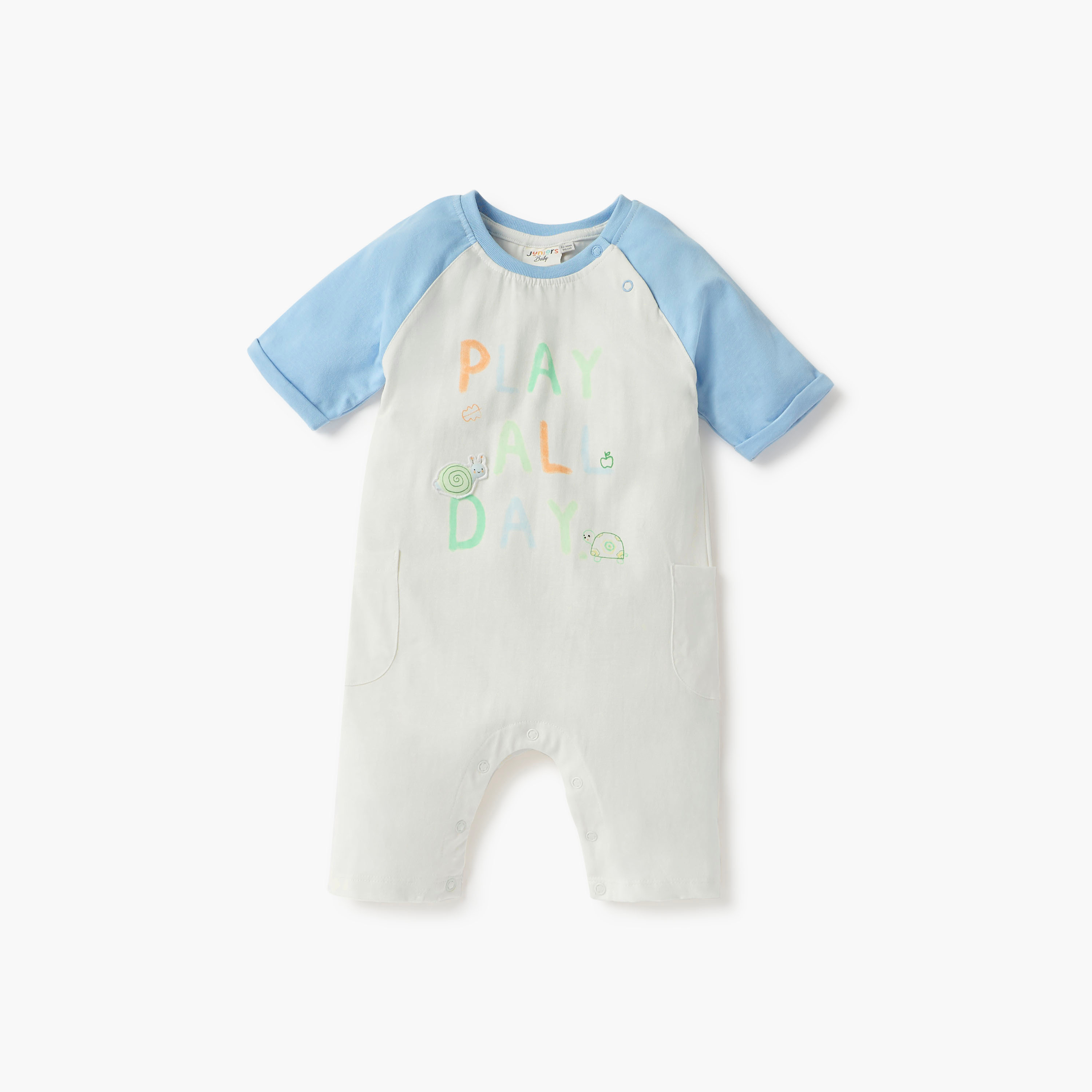 Juniors Printed Romper with Short Sleeves - Set of 2-baby-boys-clothing-rompers-image-3