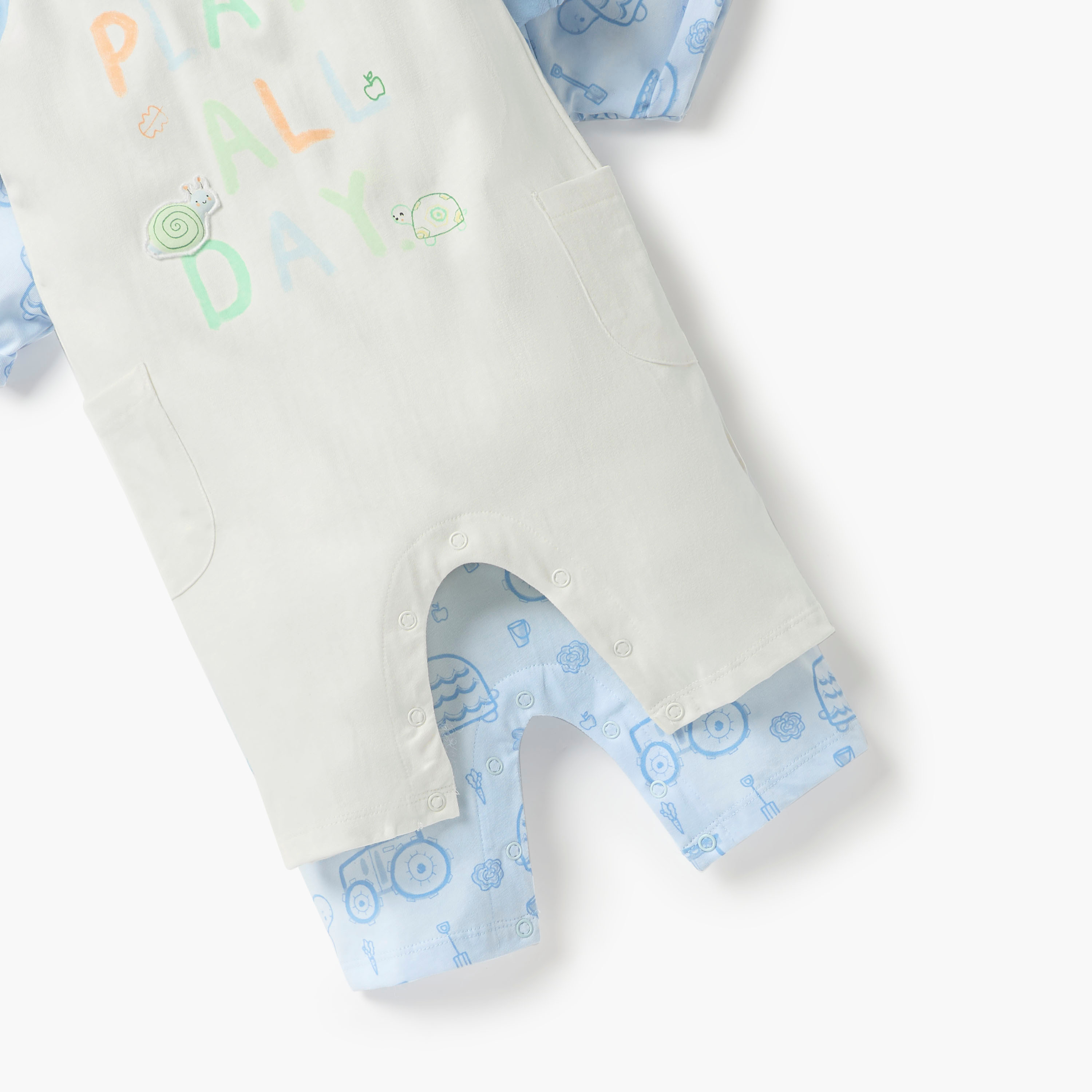 Juniors Printed Romper with Short Sleeves - Set of 2-baby-boys-clothing-rompers-image-5