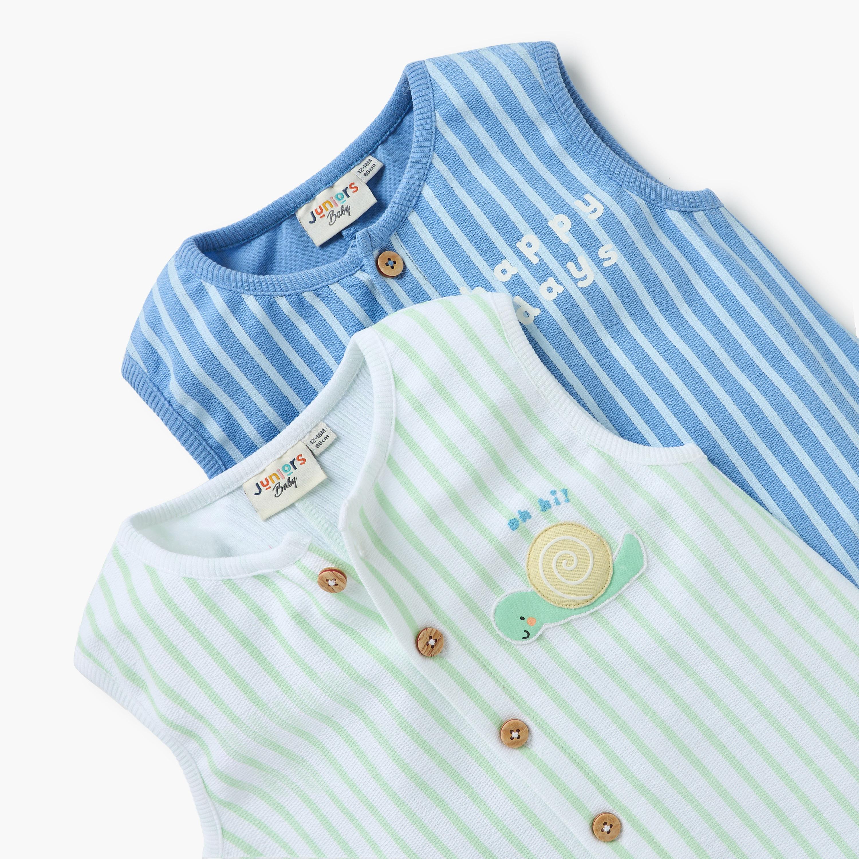 أفرول مخطط بدون أكمام قطعتين من جونيورز-baby-boys-clothing-rompers-image-4