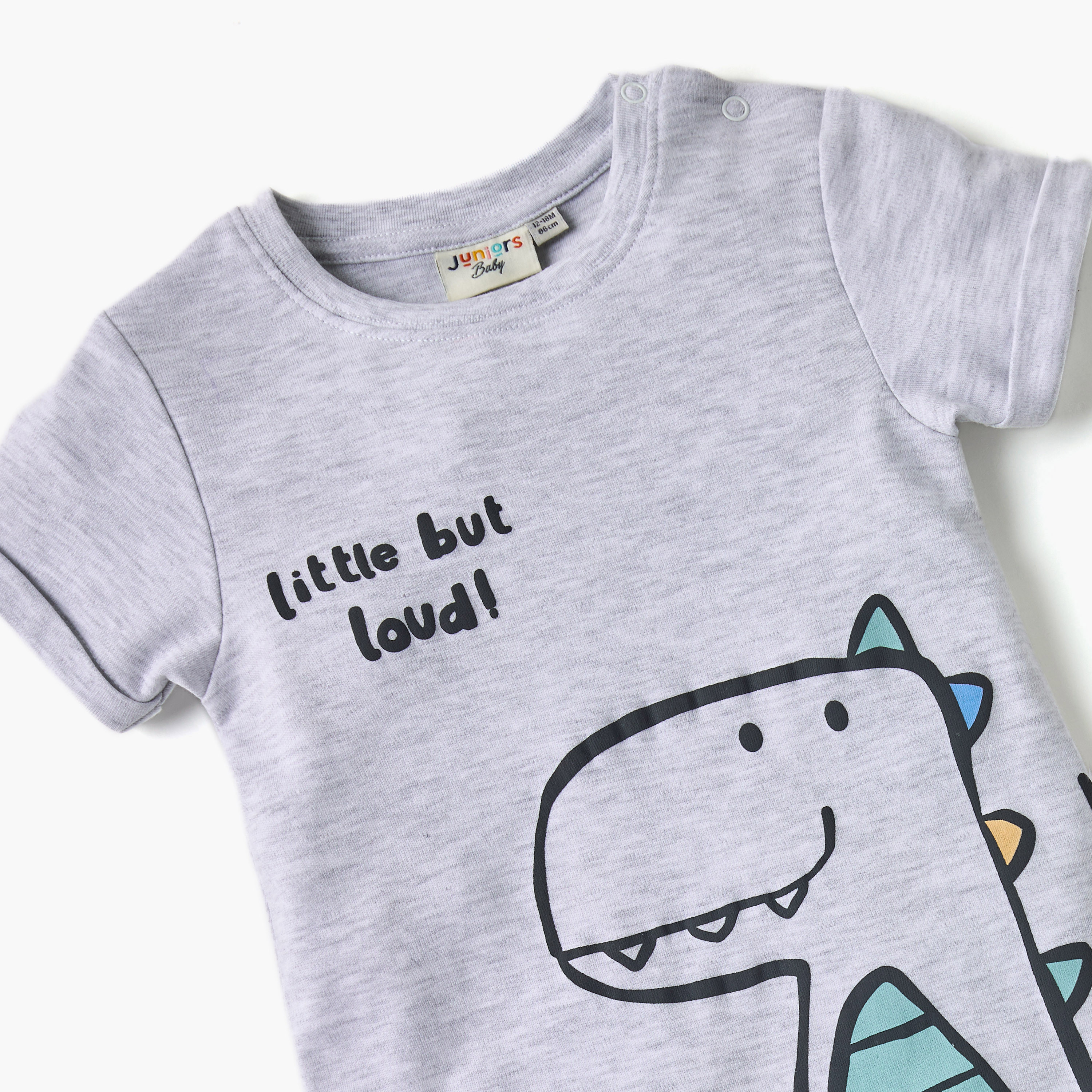 أفرول بطبعات ديناصور وأكمام قصيرة من جونيورز-baby-boys-clothing-rompers-image-3