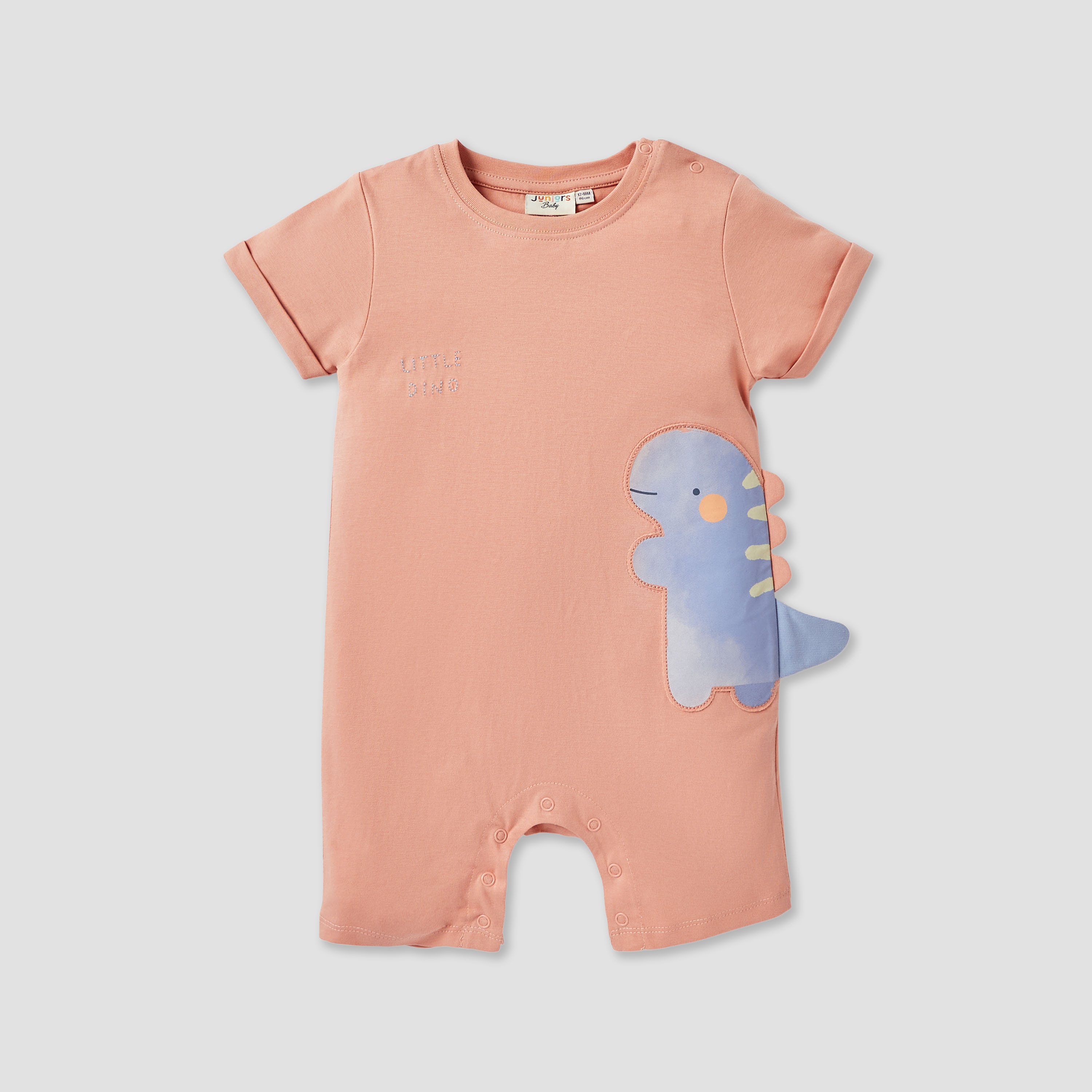 Juniors Dinosaur Applique Romper - Set of 2-baby-boys-clothing-multipacks-image-3