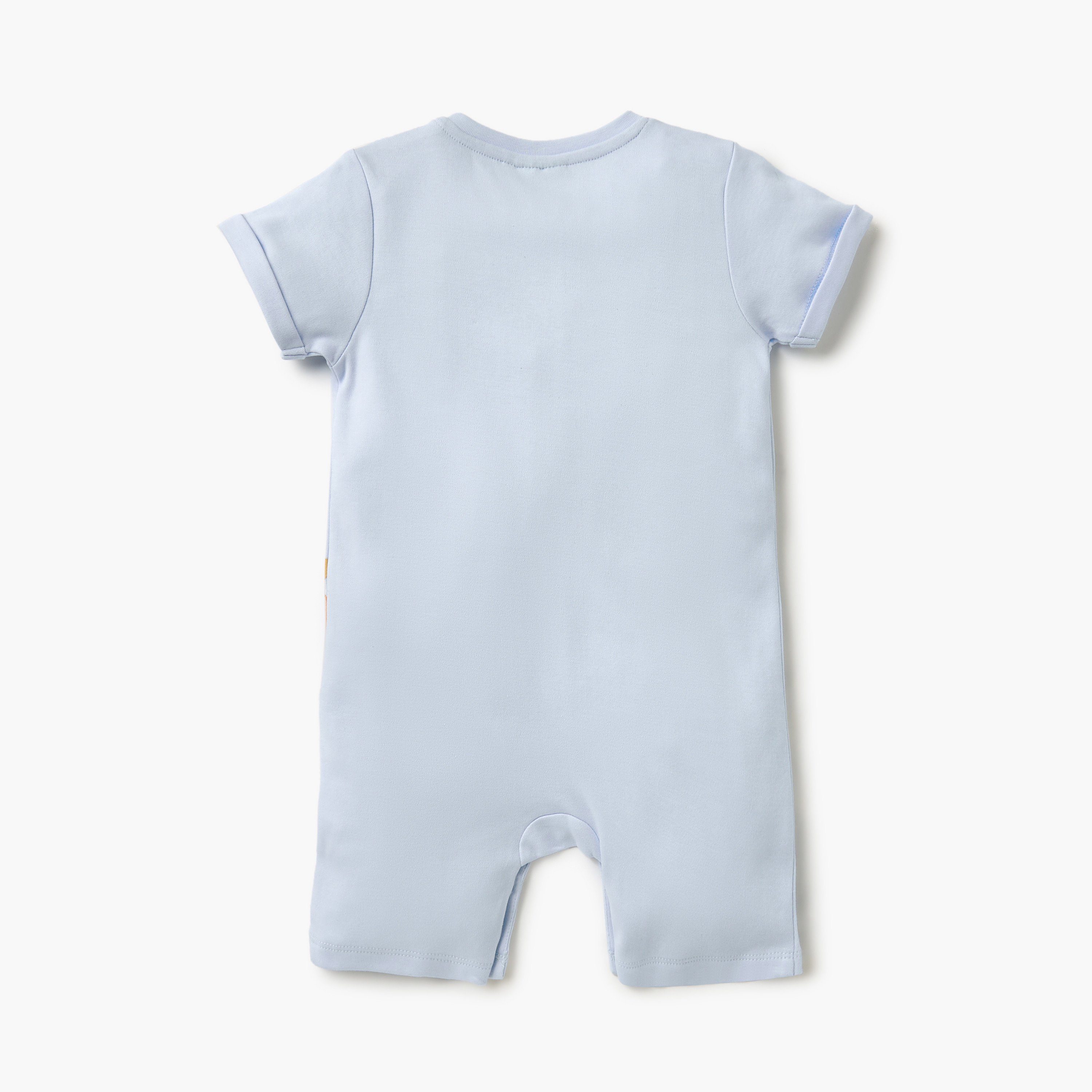 Juniors Dinosaur Applique Romper with Short Sleeves-baby-boys-clothing-rompers-image-2