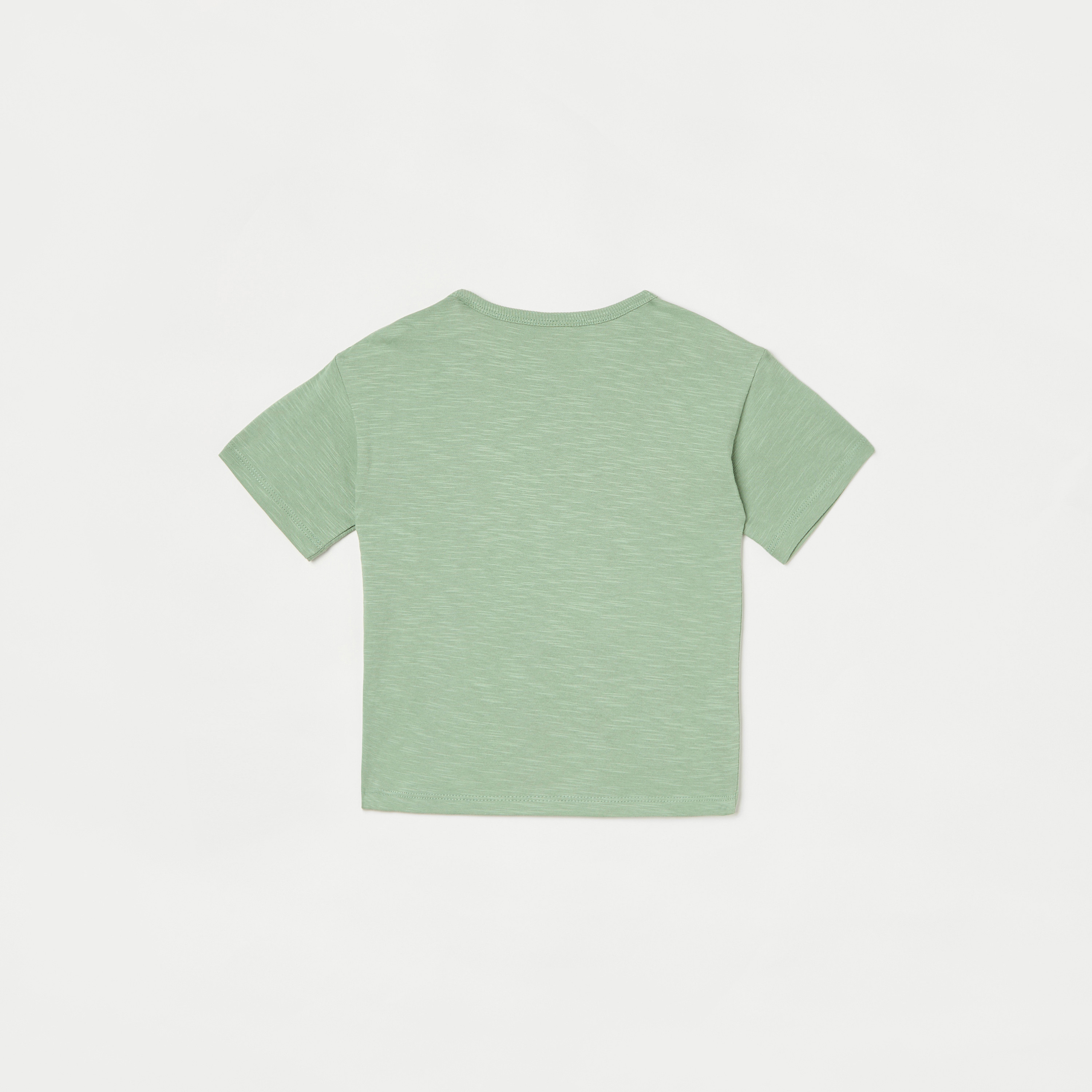 Juniors Dino Print Crew Neck T-shirt with Short Sleeves-baby-boys-clothing-tshirtsandpolos-image-4