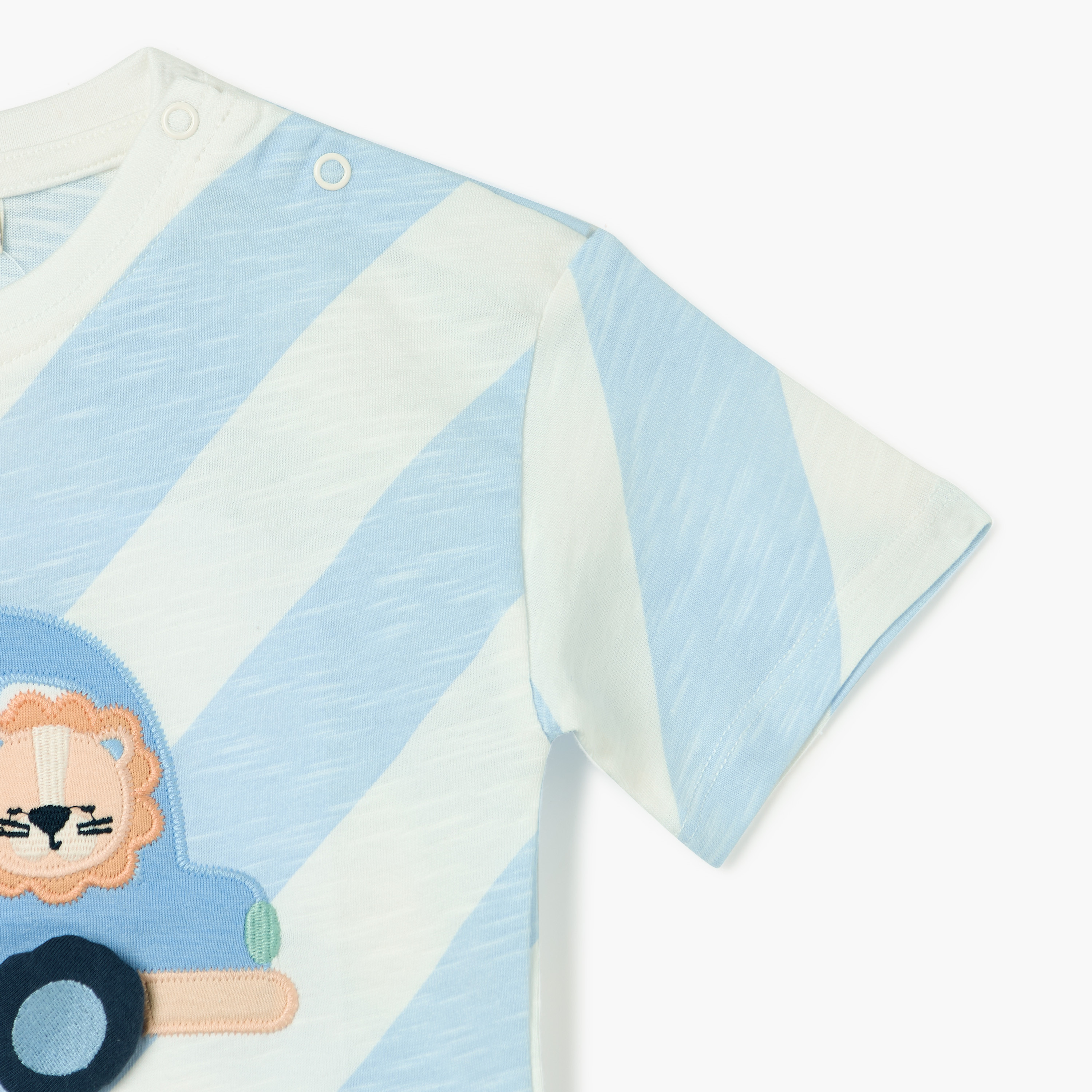 Juniors Car Applique Crew Neck T-shirt with Short Sleeves-baby-boys-clothing-tshirtsandpolos-image-4