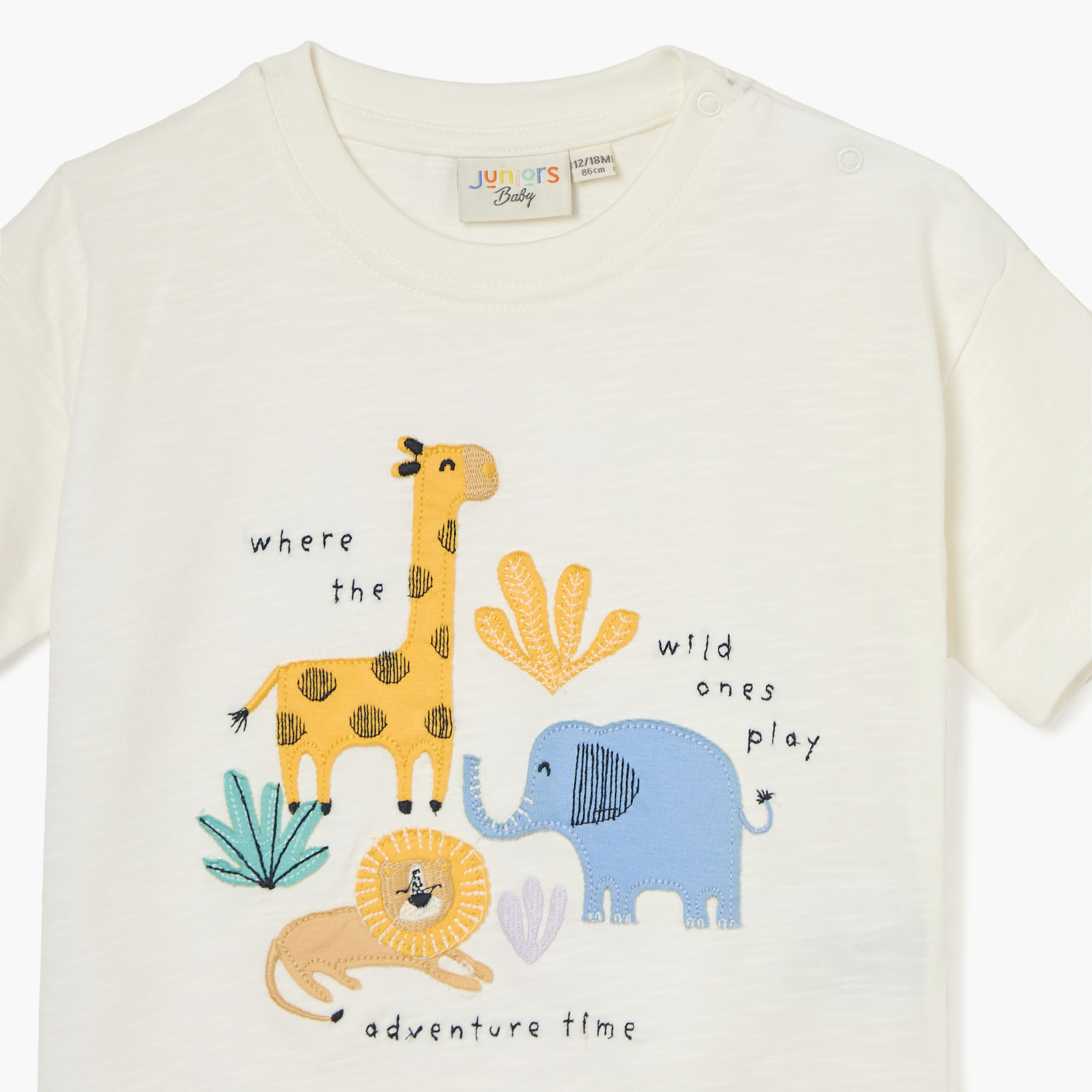 تيشيرت بياقة ضيقة وطبعات حيوانات وأكمام قصيرة من جونيورز-baby-boys-clothing-tshirtsandpolos-image-3