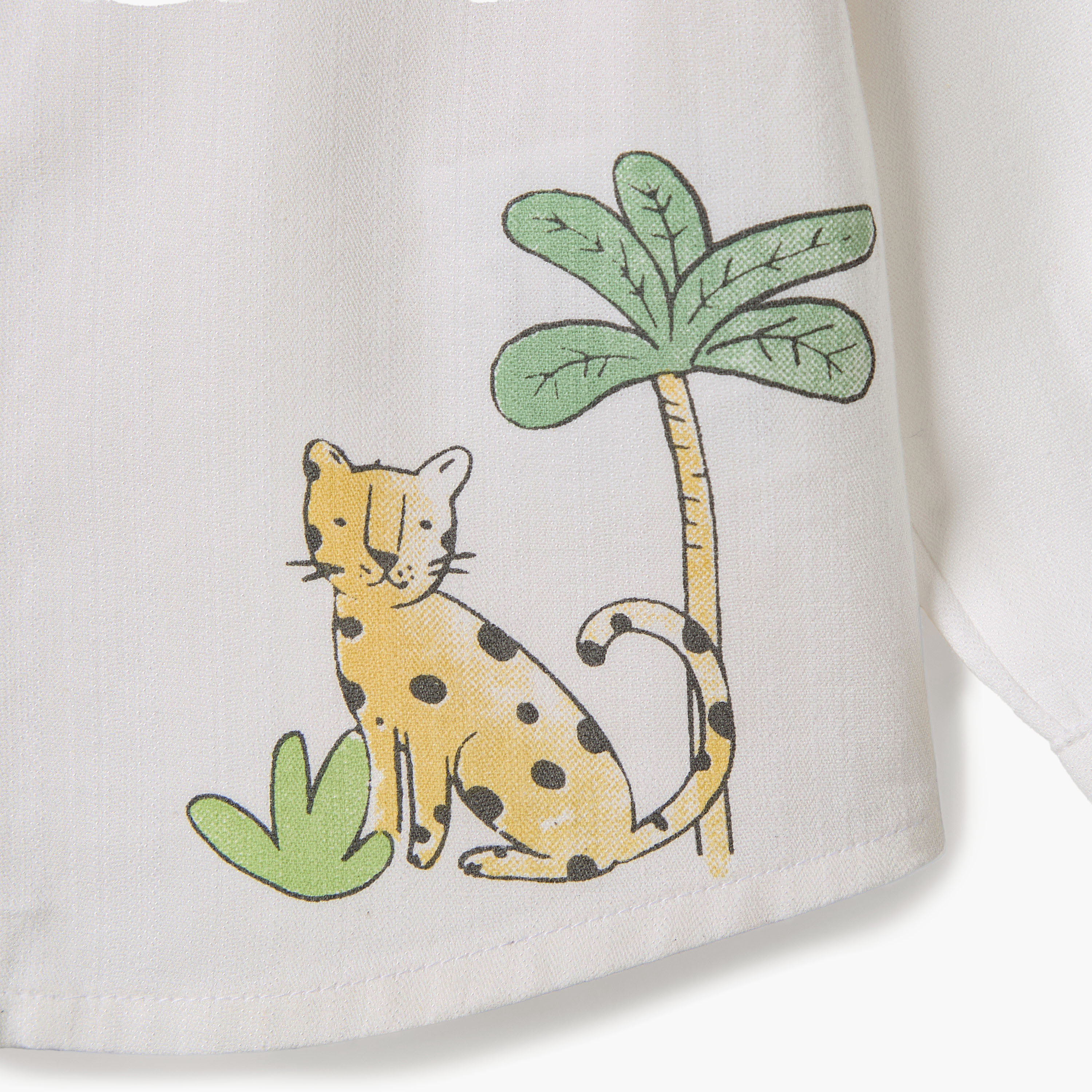 Juniors Animal Print Long Sleeve Shirt with Mandarin Neck-baby-boys-clothing-shirts-image-4