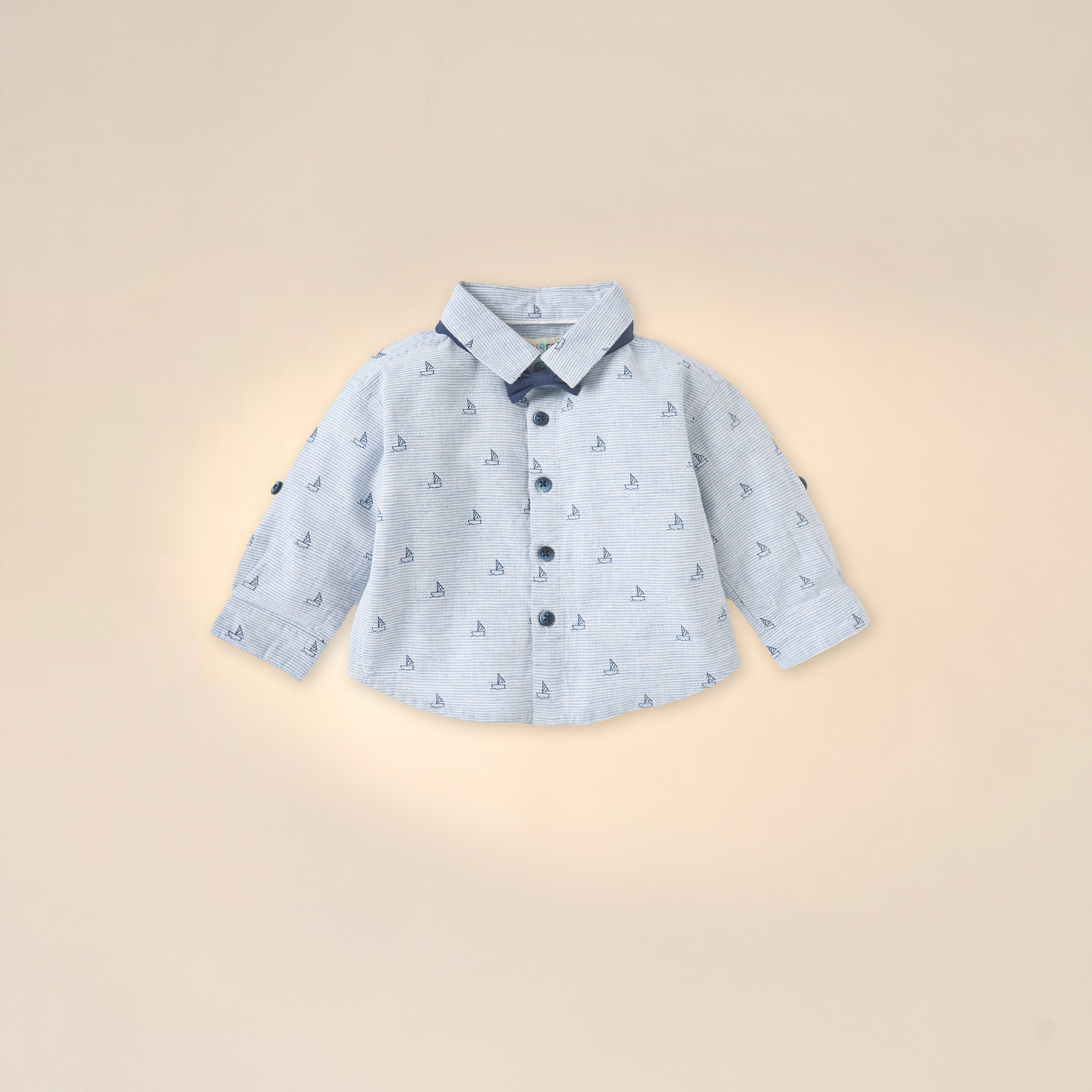 Juniors Nautica Print Shirt and Bow Tie Set-baby-boys-clothing-shirts-image-1