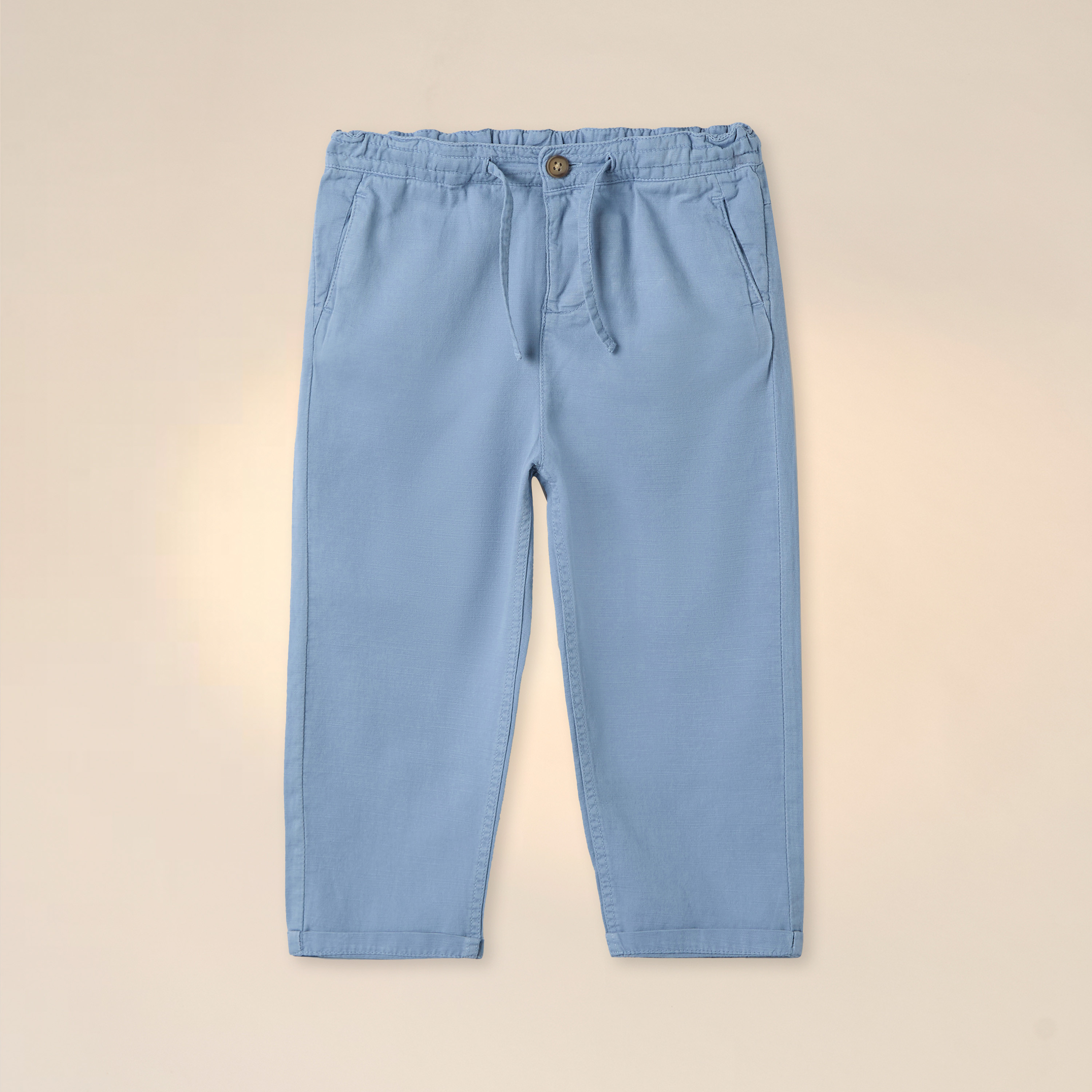Juniors Solid Pull-On Pants with Pockets and Drawstring Closure-baby-boys-clothing-bottoms-trousers-image-1