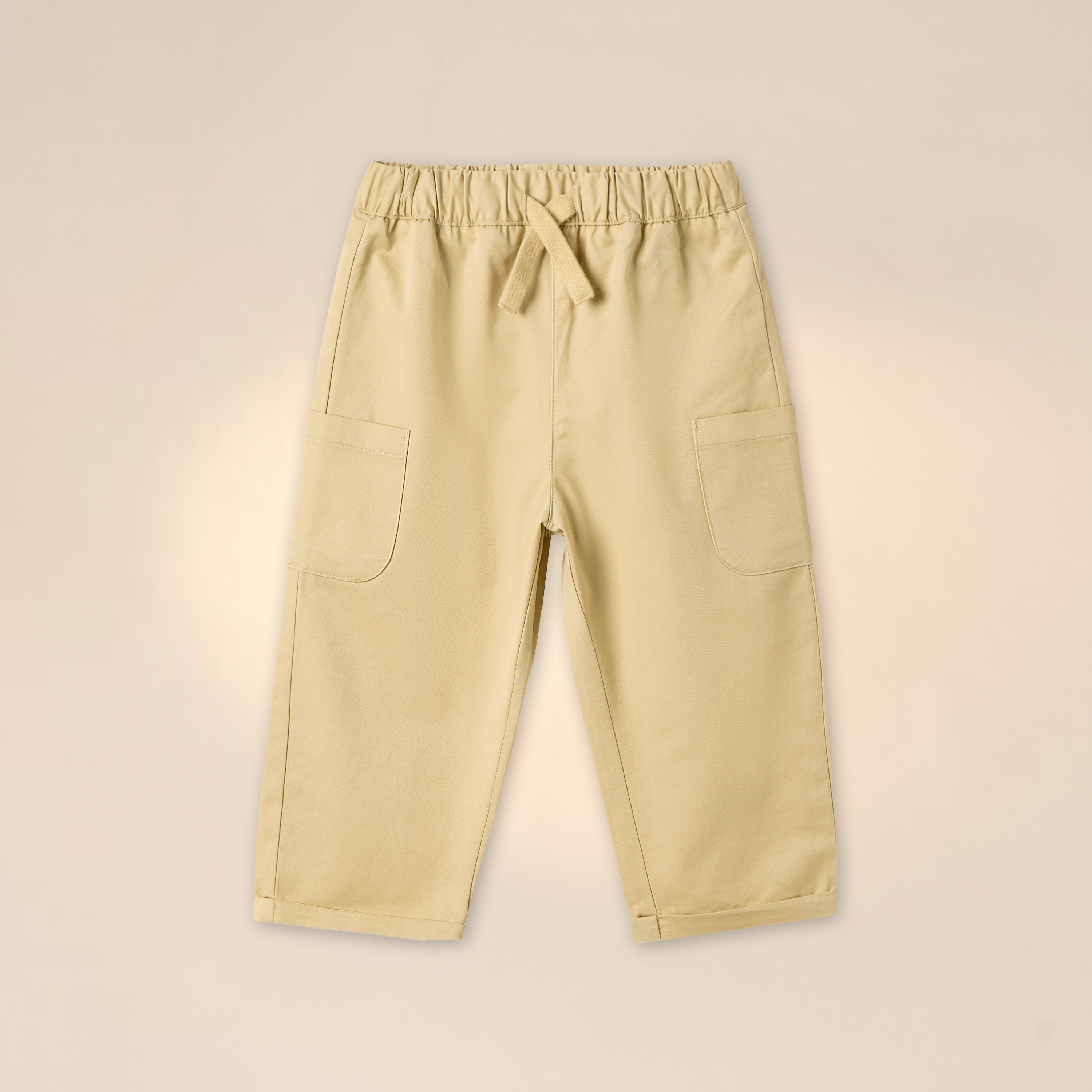 Juniors Solid Pants with Drawstring Closure and Pockets-baby-boys-clothing-bottoms-trousers-image-1