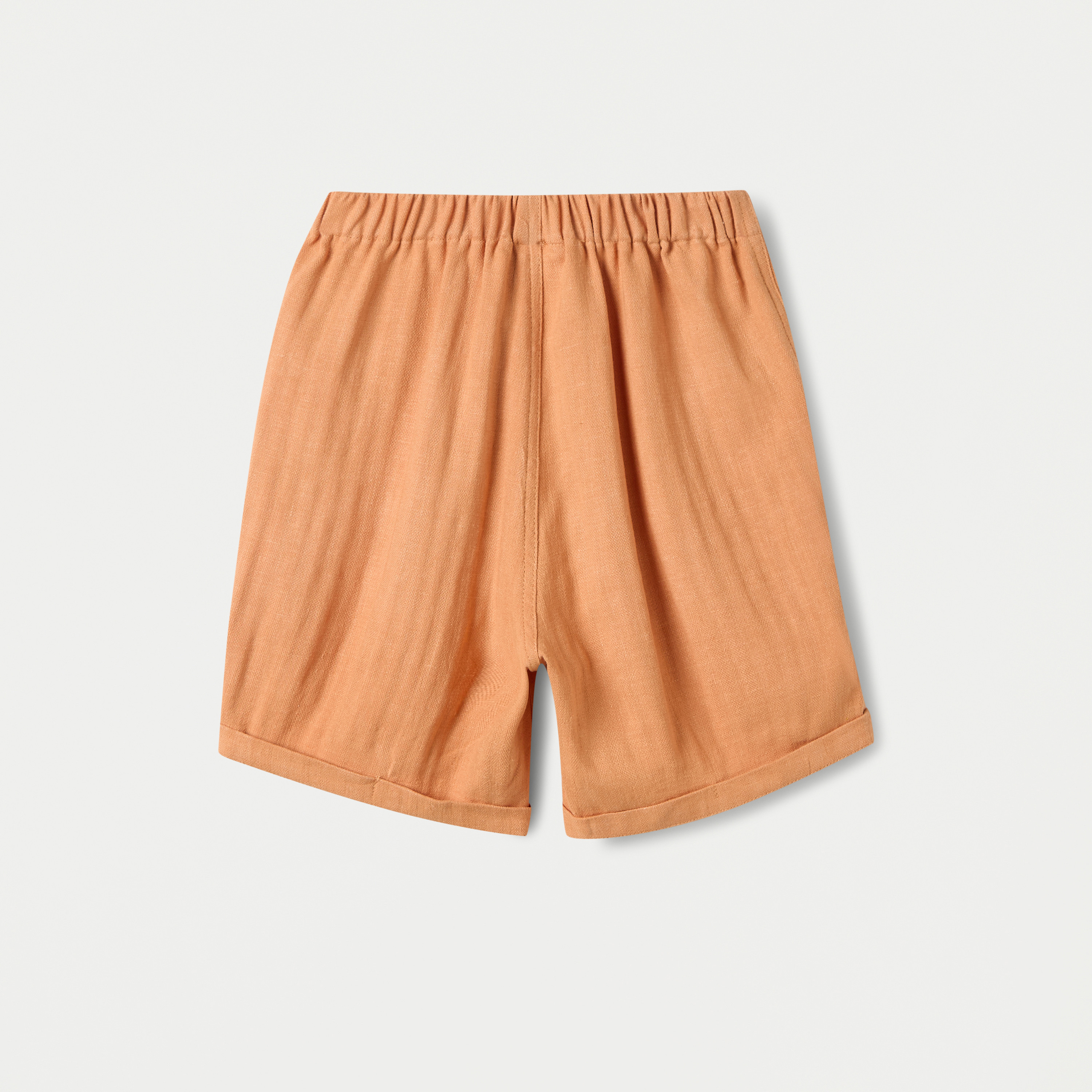 Juniors Solid Shorts with Drawstring Closure and Pockets-baby-boys-clothing-bottoms-shorts-image-2