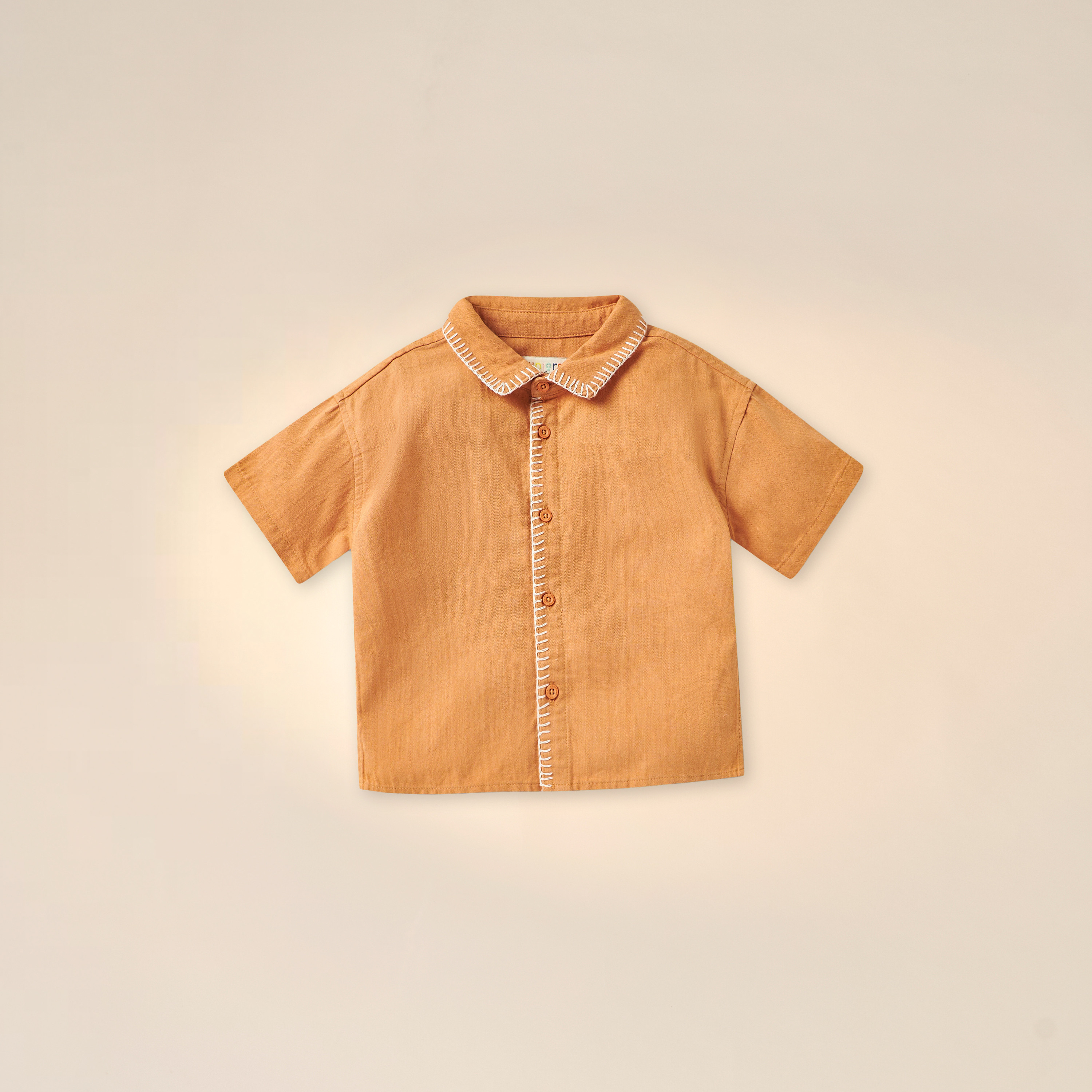 Juniors Embroidered Collared Shirt and Elasticated Shorts Set-baby-boys-clothing-setsandcoords-image-2