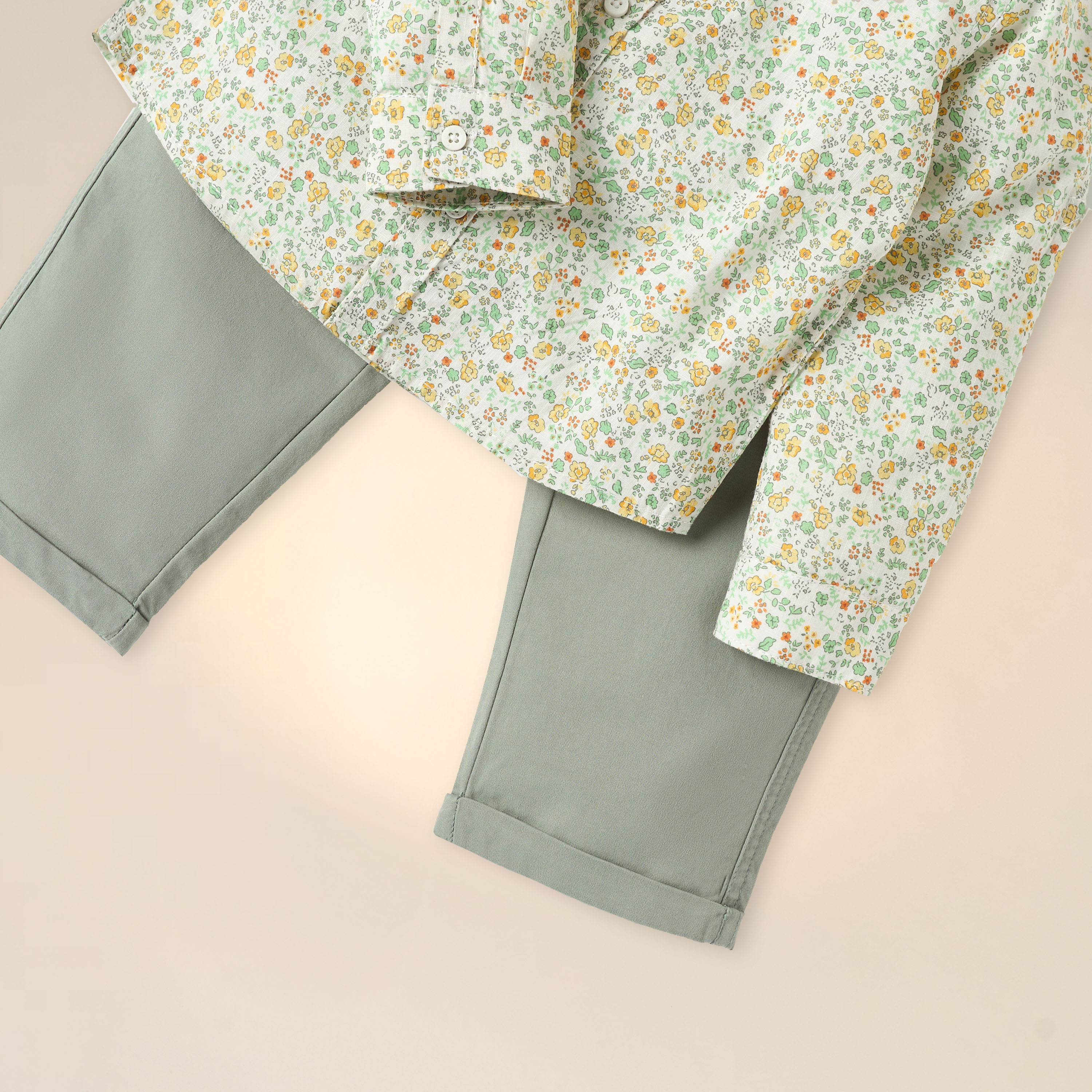 طقم دنغري سادة وقميص بأكمام طويلة وطبعات أزهار من جونيورز-baby-boys-clothing-setsandcoords-image-5