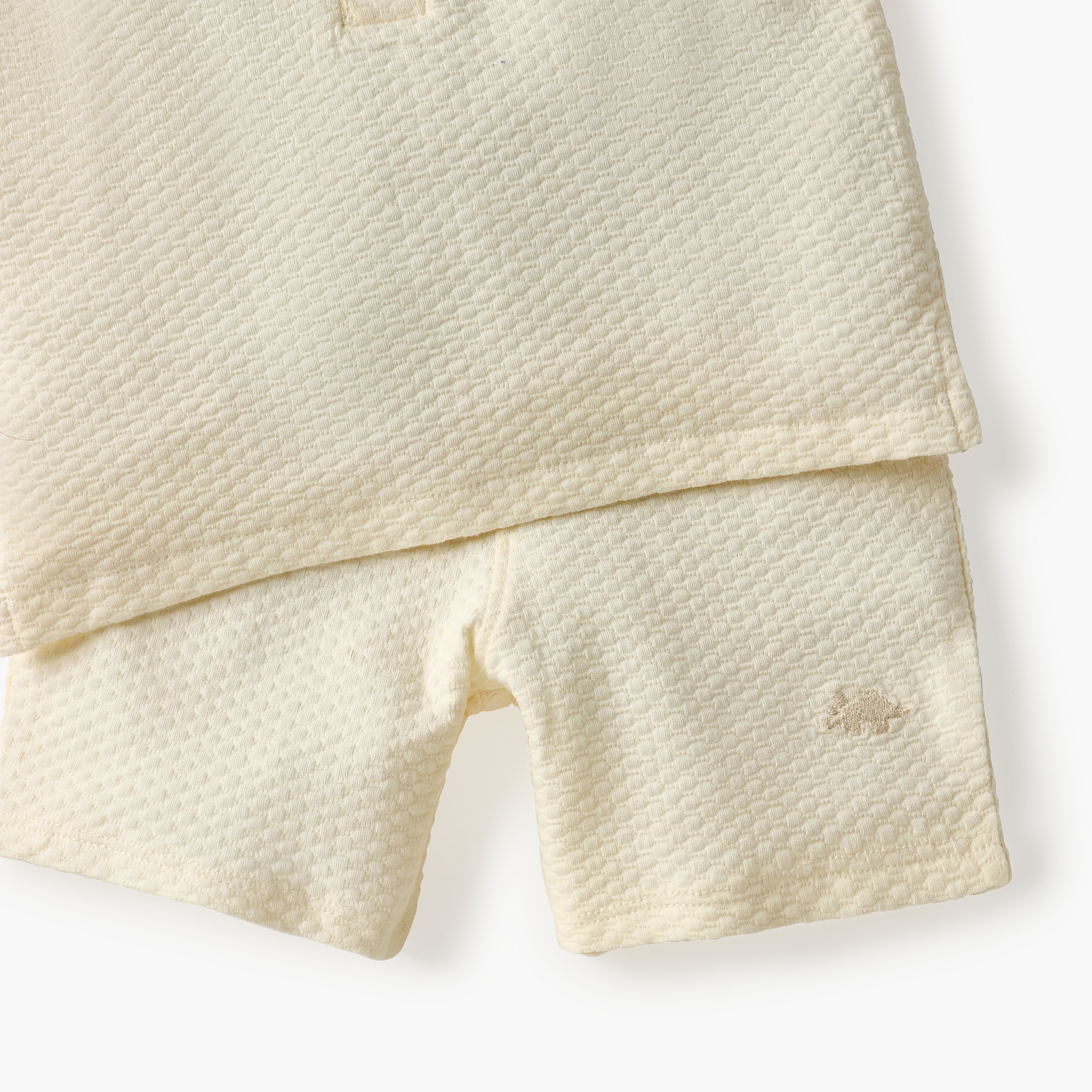 طقم شورت وتيشيرت بولو بارز الملمس من جونيورز-baby-boys-clothing-setsandcoords-image-5