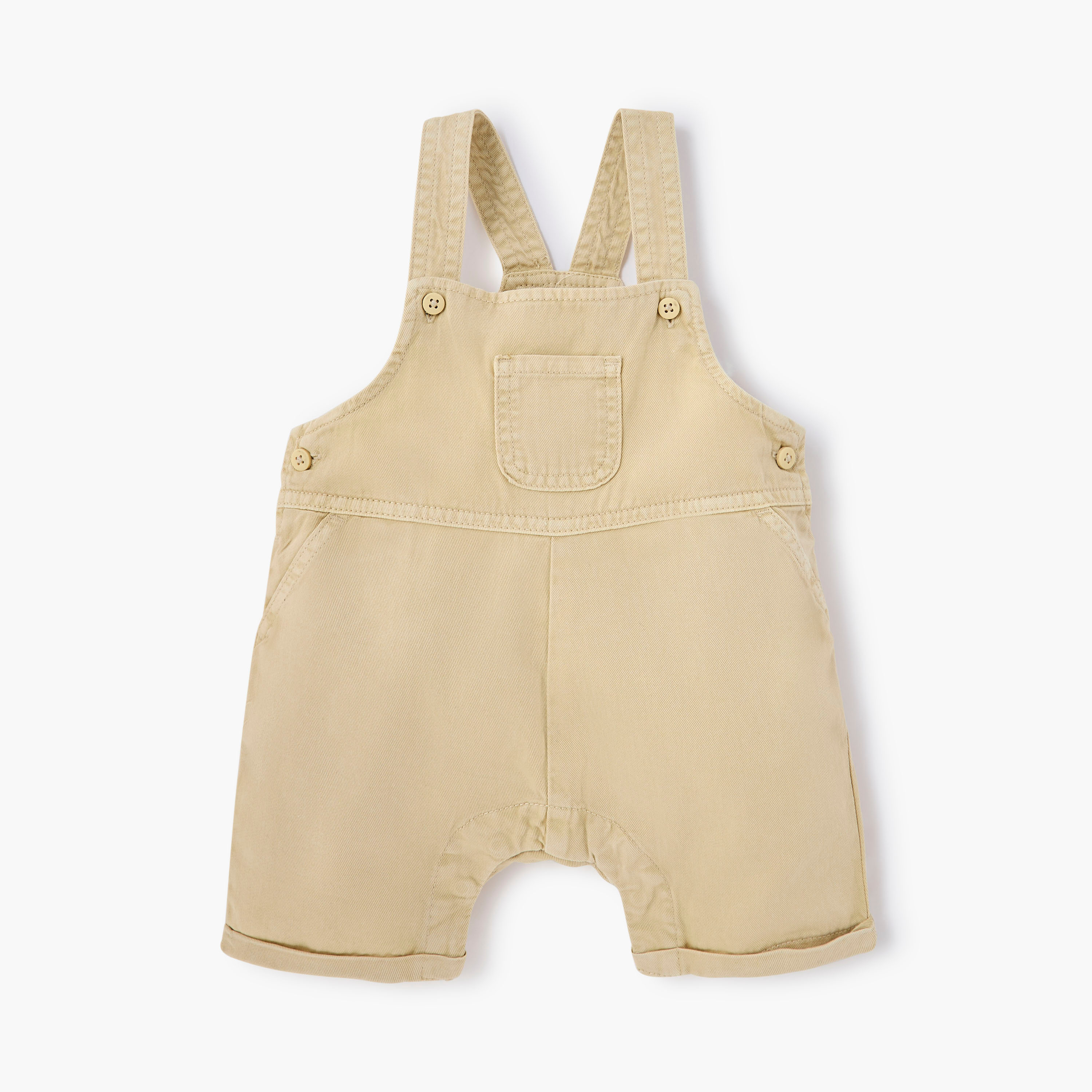 Juniors Solid T-shirt and Dungaree Set-baby-boys-clothing-setsandcoords-image-3
